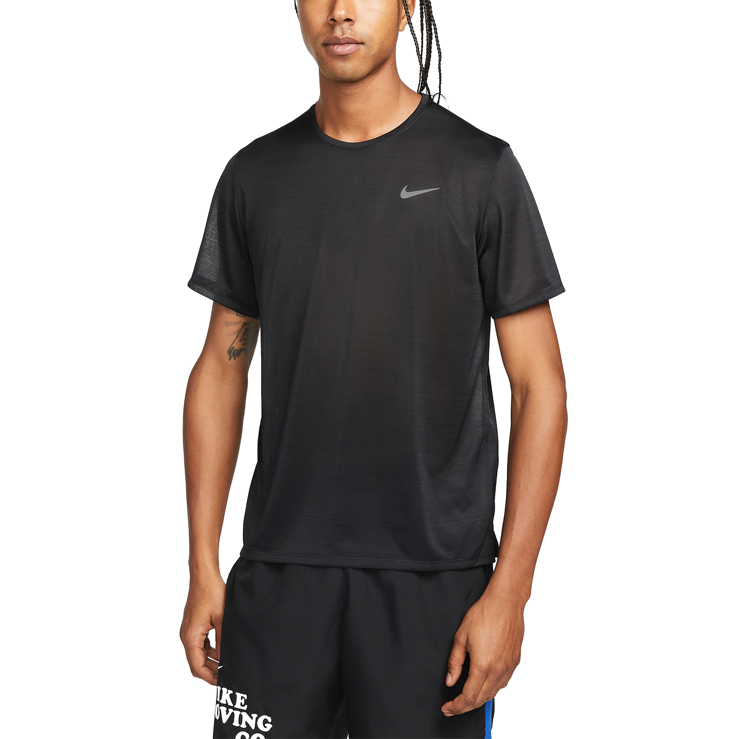 Nike Dri-FIT Miler Breathe Maglietta - Black/Reflective Silver