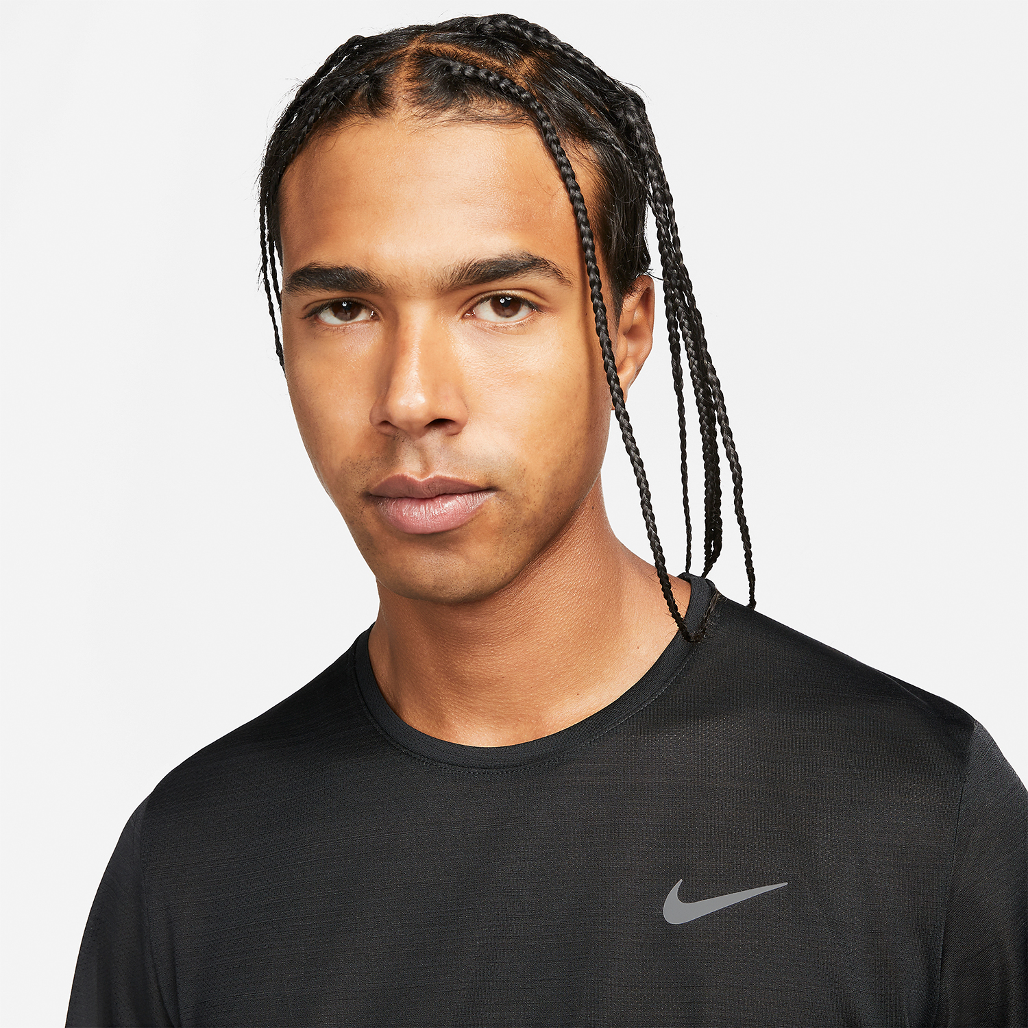 Nike Dri-FIT Miler Breathe Camiseta - Black/Reflective Silver