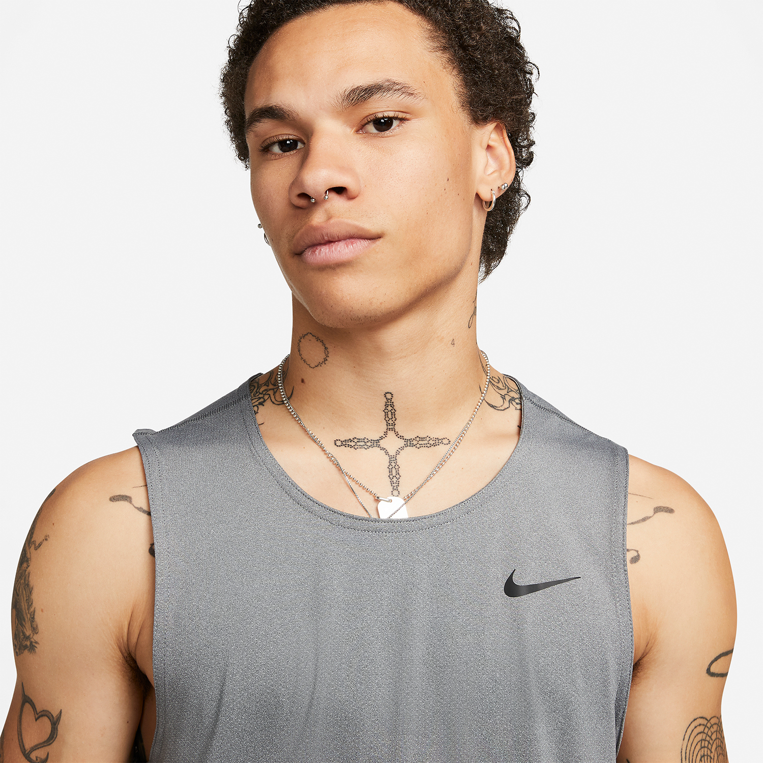 Nike Dri-FIT Ready Tank - Smoke Grey/Heather/Black