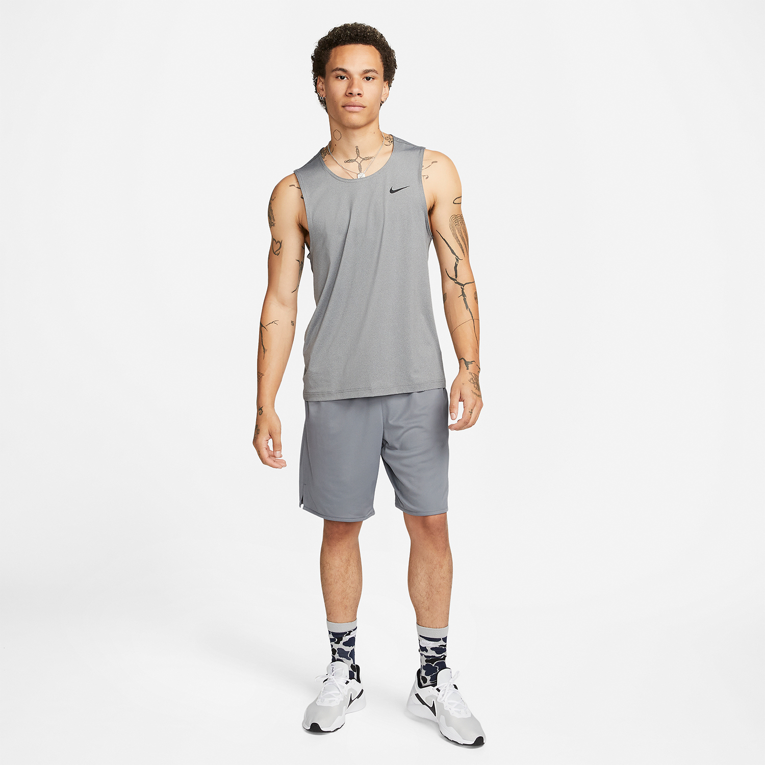 Nike Dri-FIT Ready Men's Training Tank - Smoke Grey/Heather