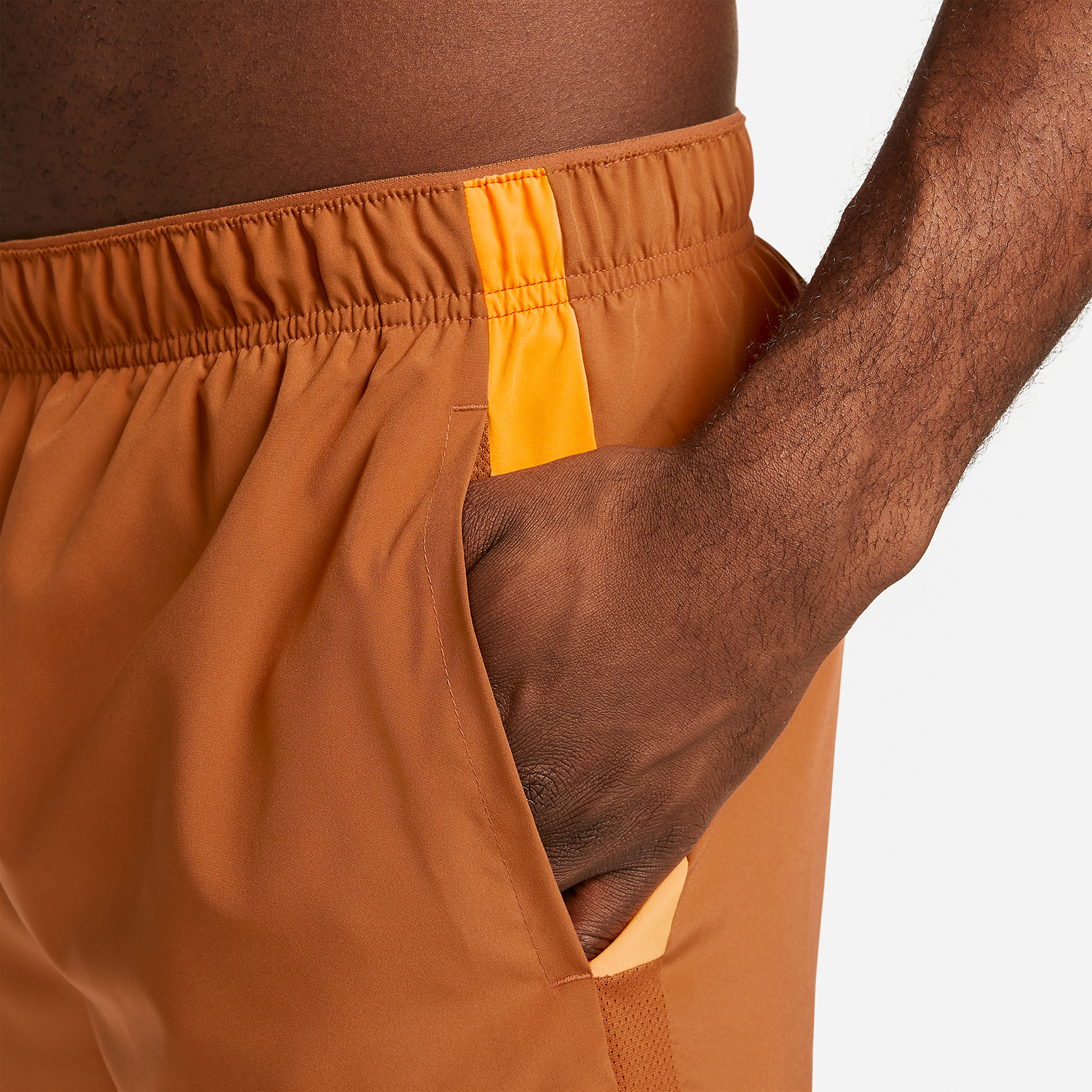 Nike Dri-FIT Run Division Challenger 5in Pantaloncini - Dark Russet/Vivid Orange/Reflective Silver