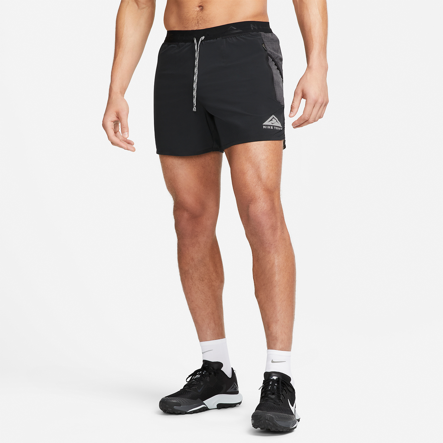 Nike Dri-FIT Second Sunrise 5in Pantaloncini - Black/Dark Smoke Grey/White