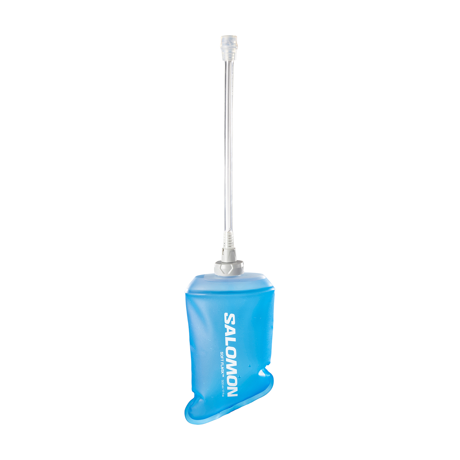 Salomon Soft Flask 500 ml Straw Cantimplora - Clear Blue