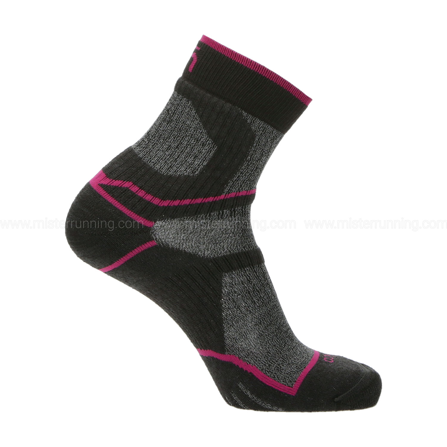 Mico Extra Dry Coolmax Medium Weight Socks - Antracite/Fucsia