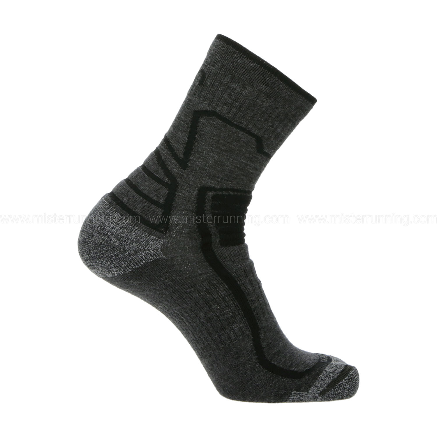 Mico Warm Control Merinos Calcetines - Antracite Melange/Nero