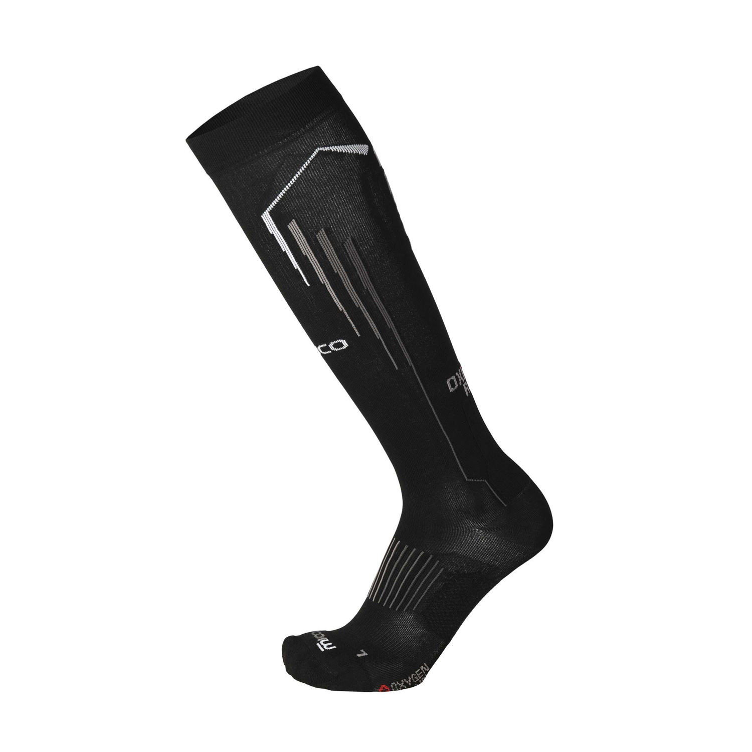 Mico Compression Oxi-Jet Light Weight Socks - Nero/Grigio