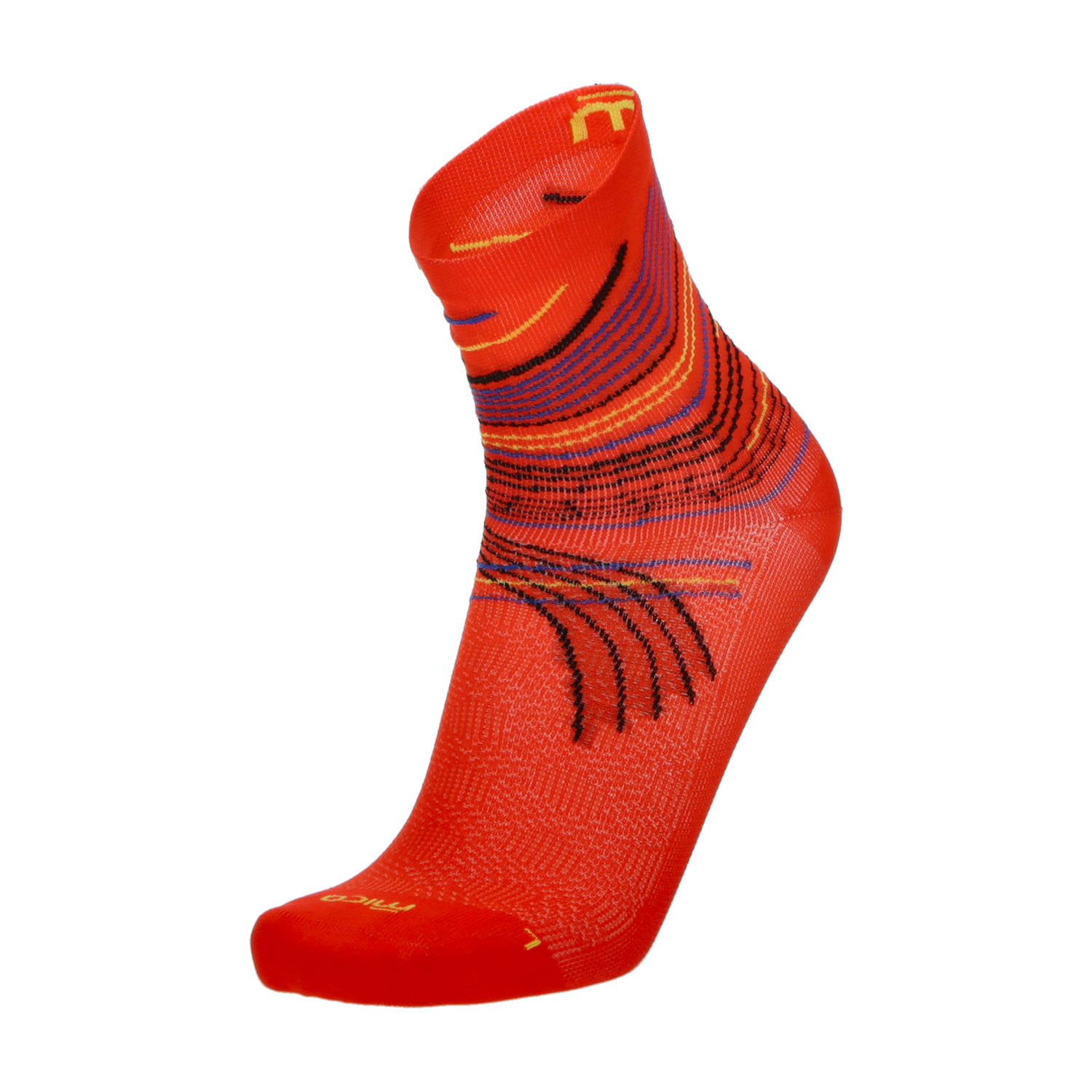 Mico Performance Extra Dry Light Weight Socks - Orange