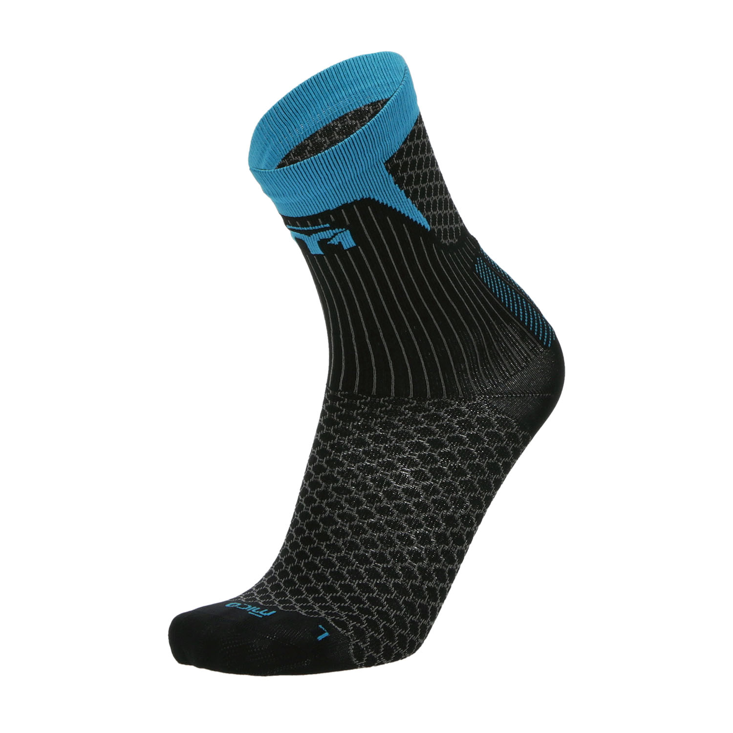 Mico Performance Light Weight Socks - Nero/Turchese