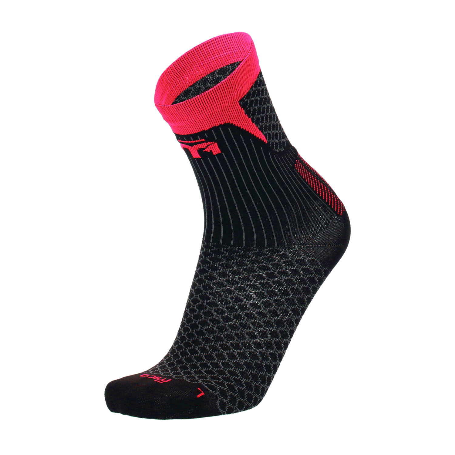 Mico Performance Light Weight Socks - Nero/Pop Star