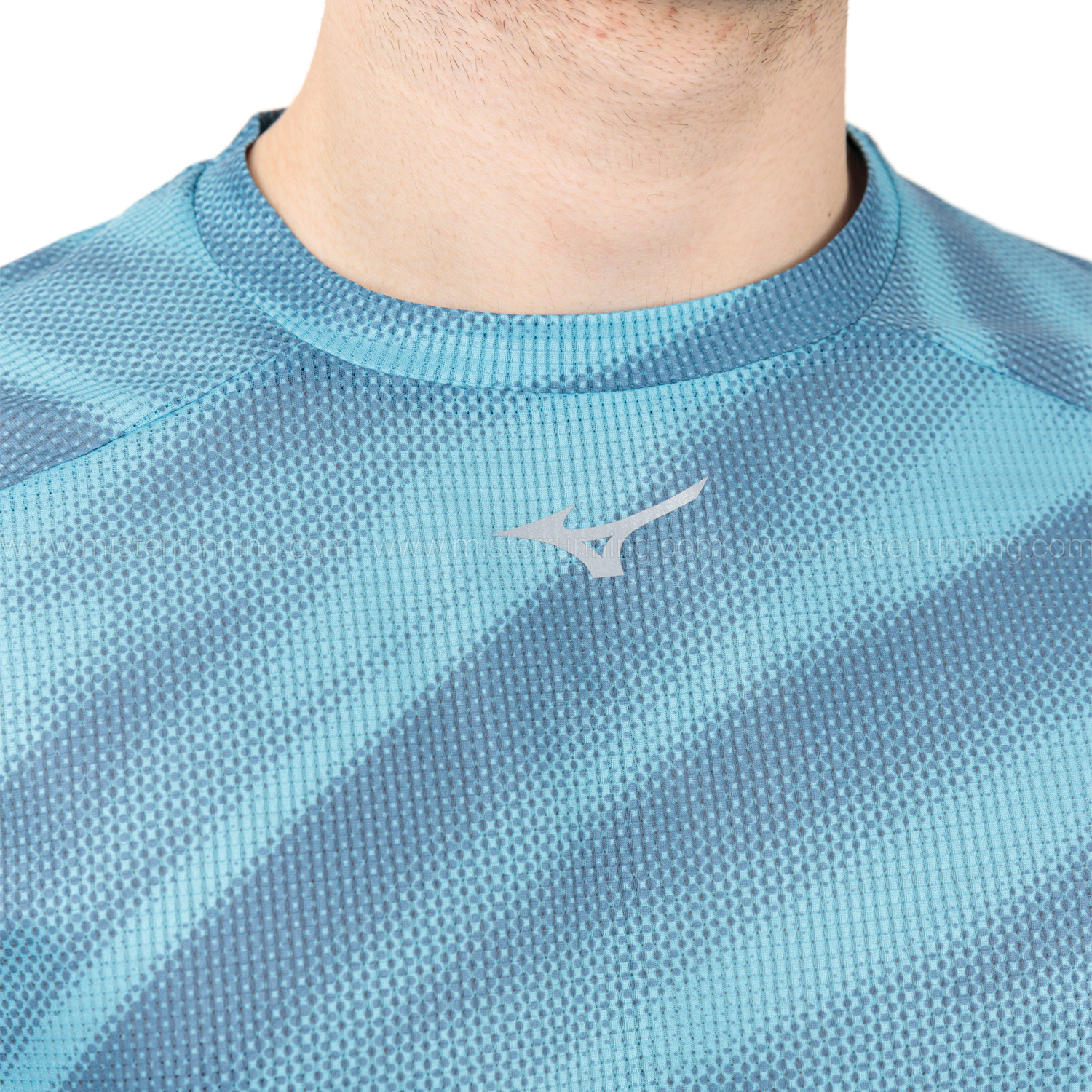 Mizuno Dryaeroflow Graphic Print Camiseta - Blue Ashes