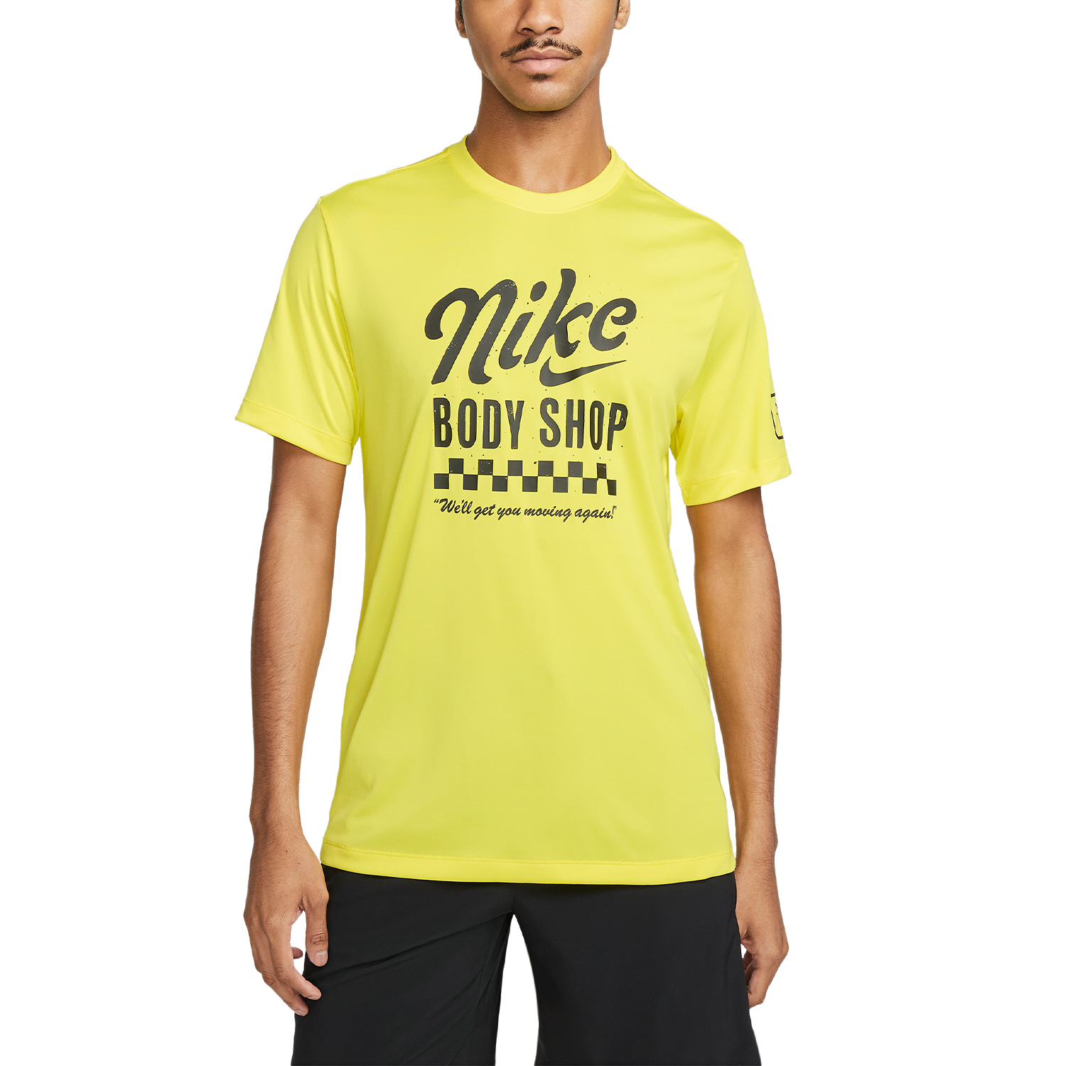 Nike Dri-FIT Body Shop Logo T-Shirt - Yellow Strike