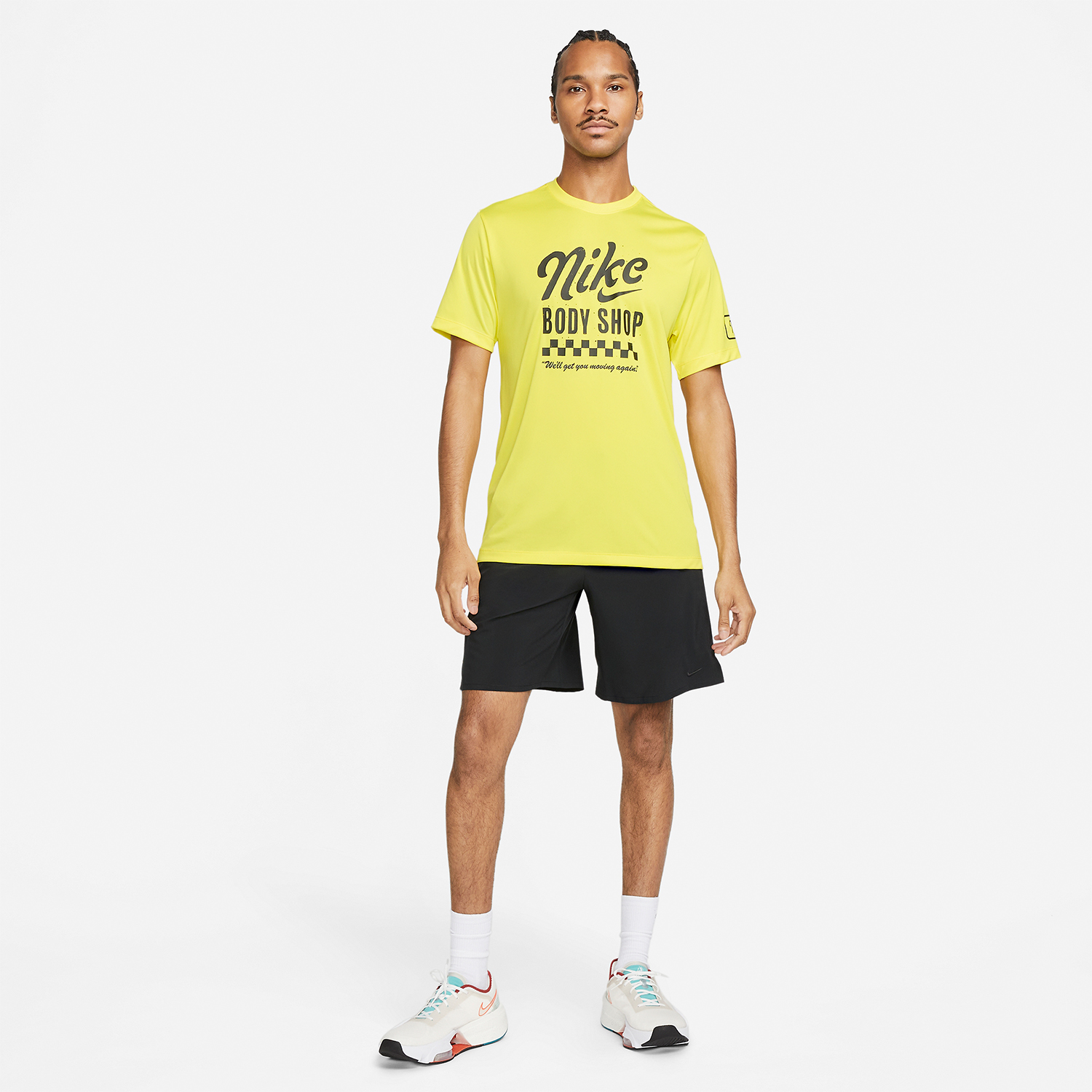 Nike Dri-FIT Body Shop Logo Camiseta - Yellow Strike