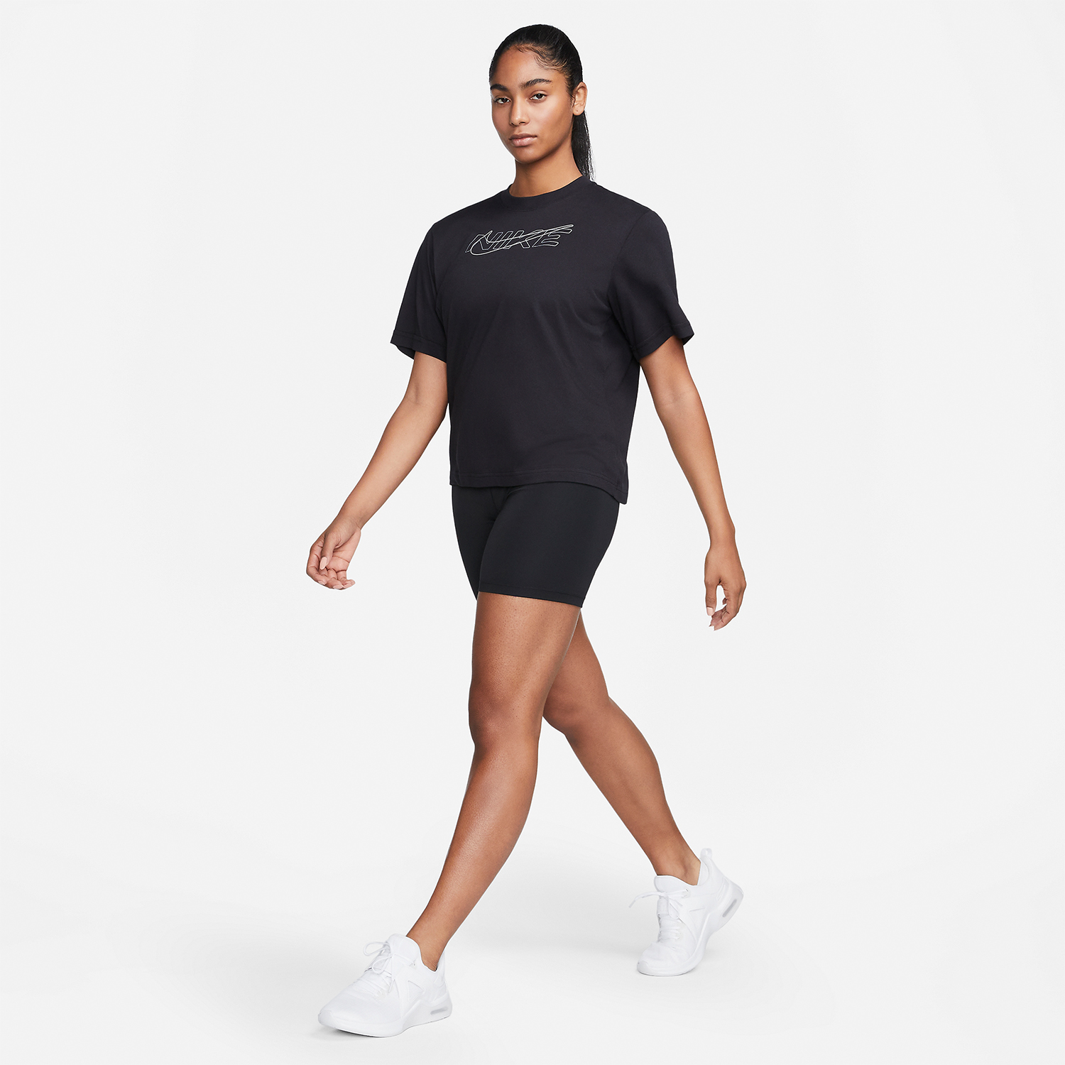 Nike Dri FIT One 7in Women s Running Shorts Black White