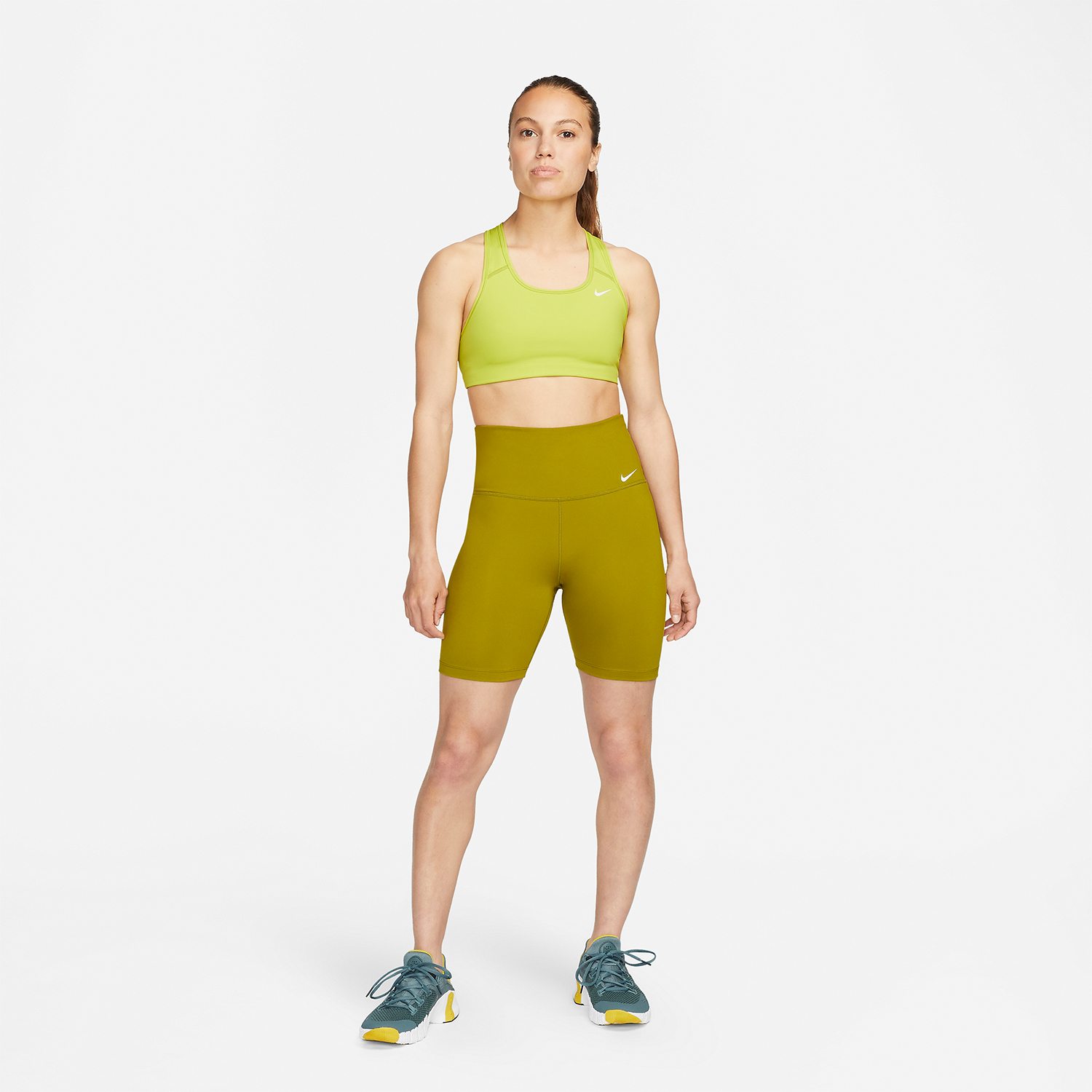 Nike Dri-FIT Sports Bra - Bright Cactus/White