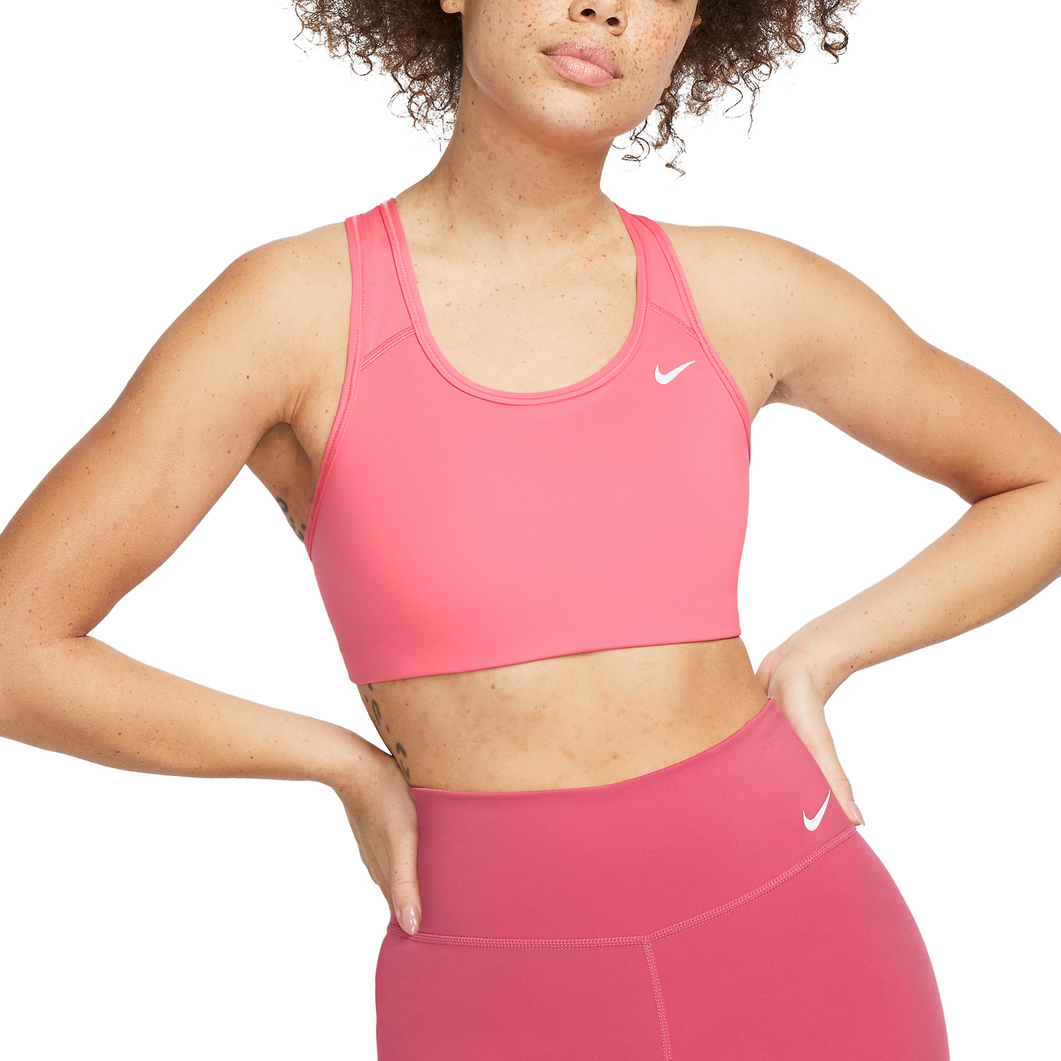 Nike Dri-FIT Women's Sports Bra - Sea Coral/White