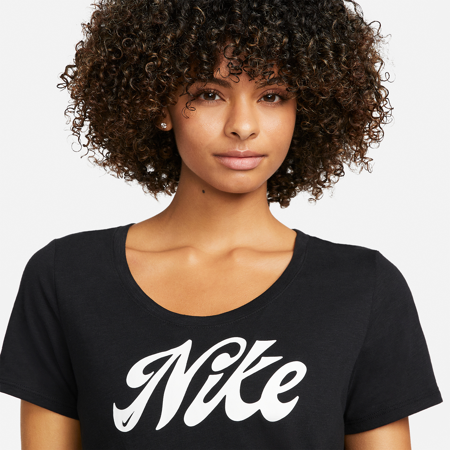 Nike Dri-FIT Script T-Shirt - Black/White