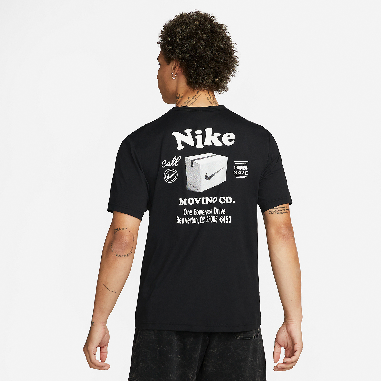Nike Dri-FIT UV Division Men's Running T-Shirt Black