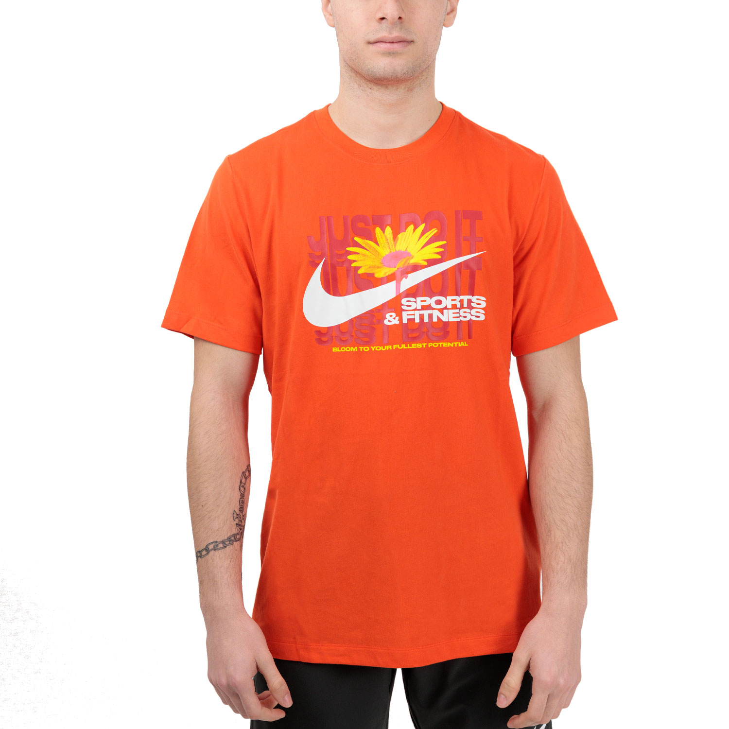 Nike Dri-FIT Swoosh Men's Training T-Shirt - Team Orange