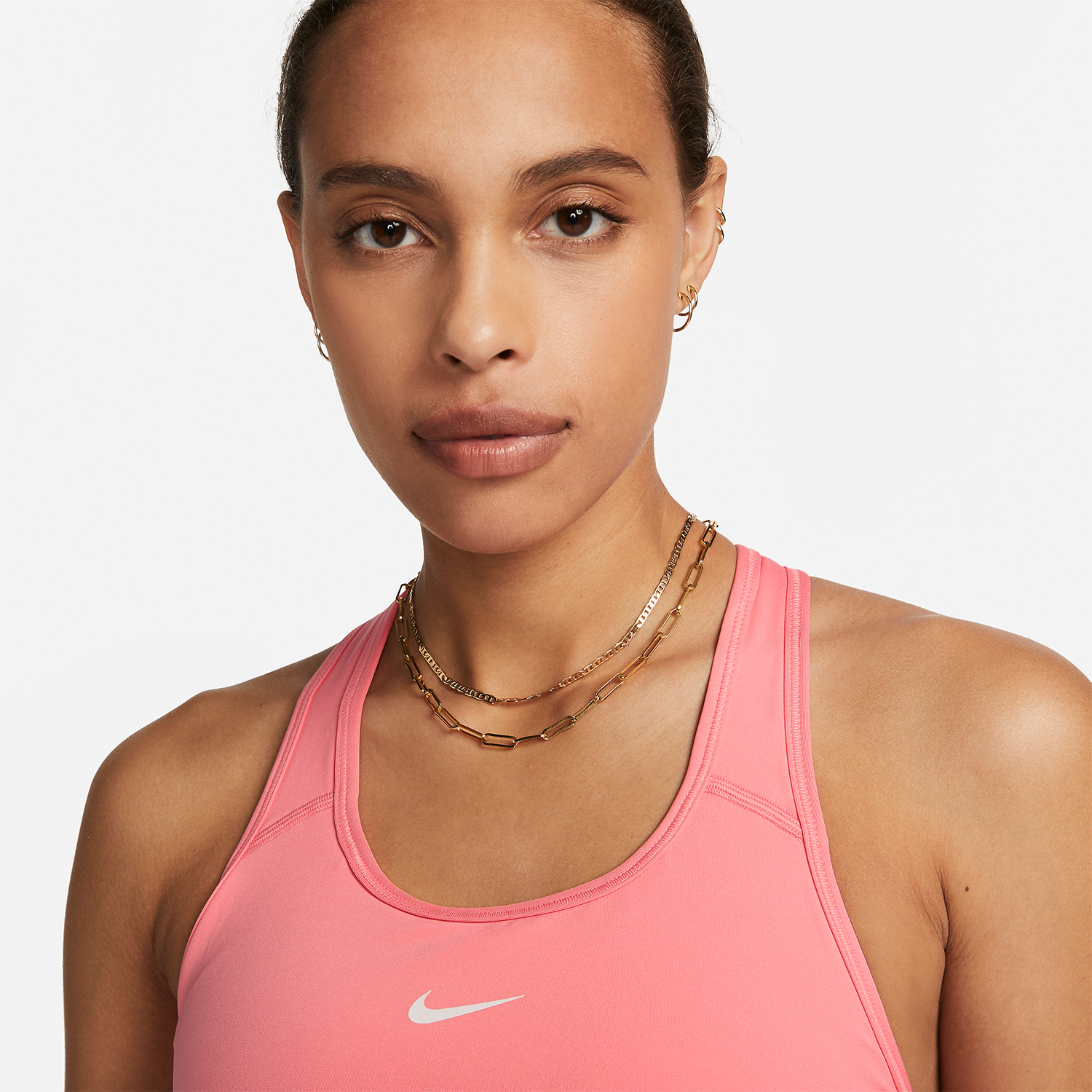 Nike Swoosh Sports Bra - Coral Chalk/White