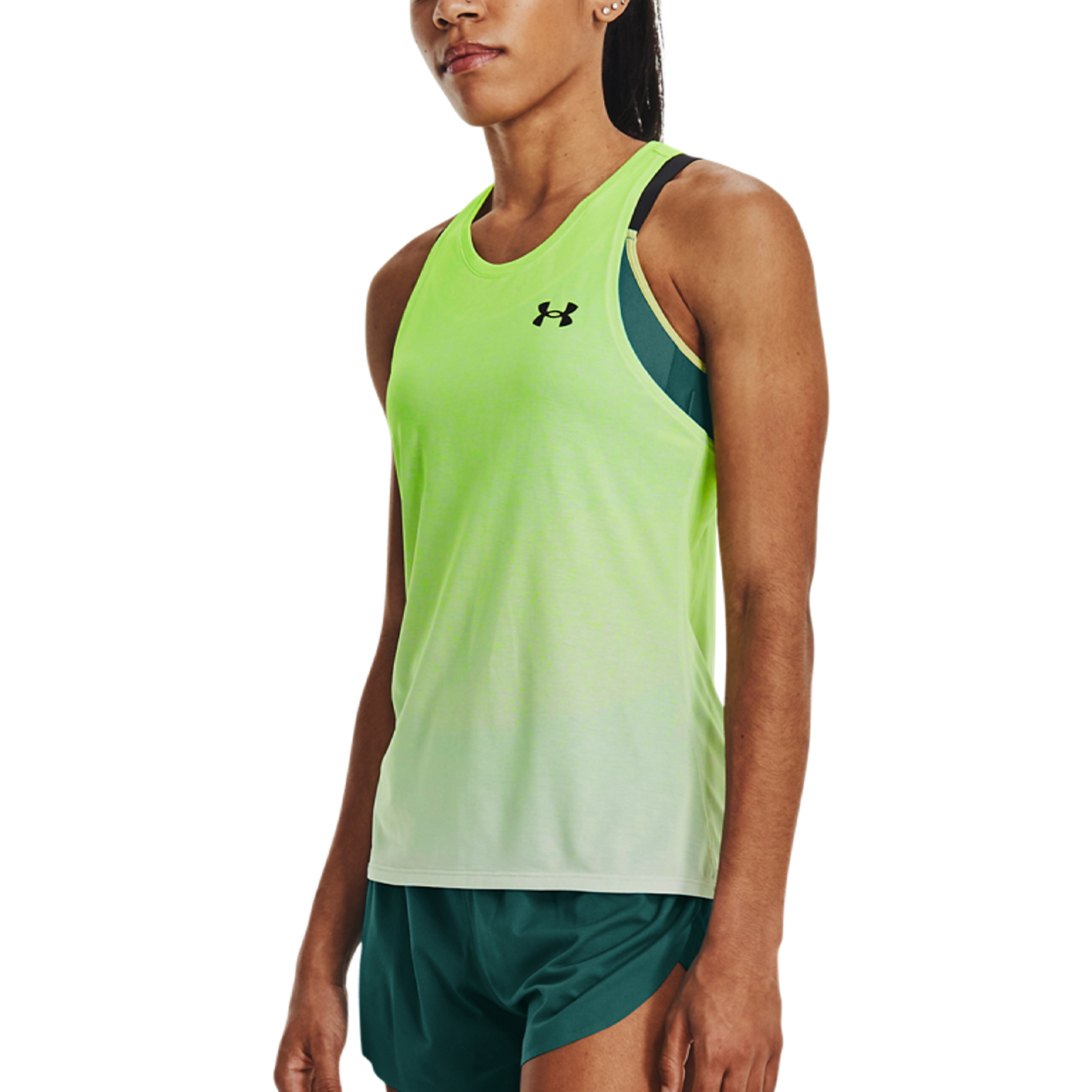 Under Armour Pro Elite Women's Running Tank - Lime Surge