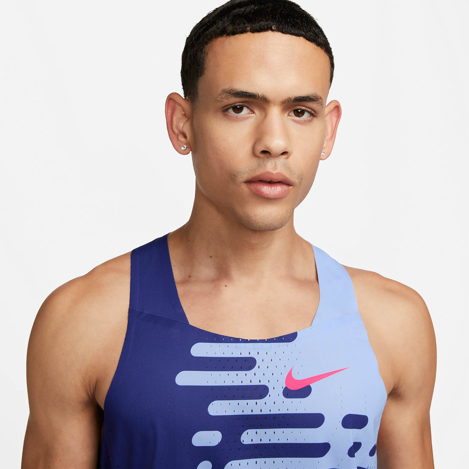 Nike Dri-FIT ADV AeroSwift Logo Tank - Deep Royal Blue/Royal Tint/Hyper Pink
