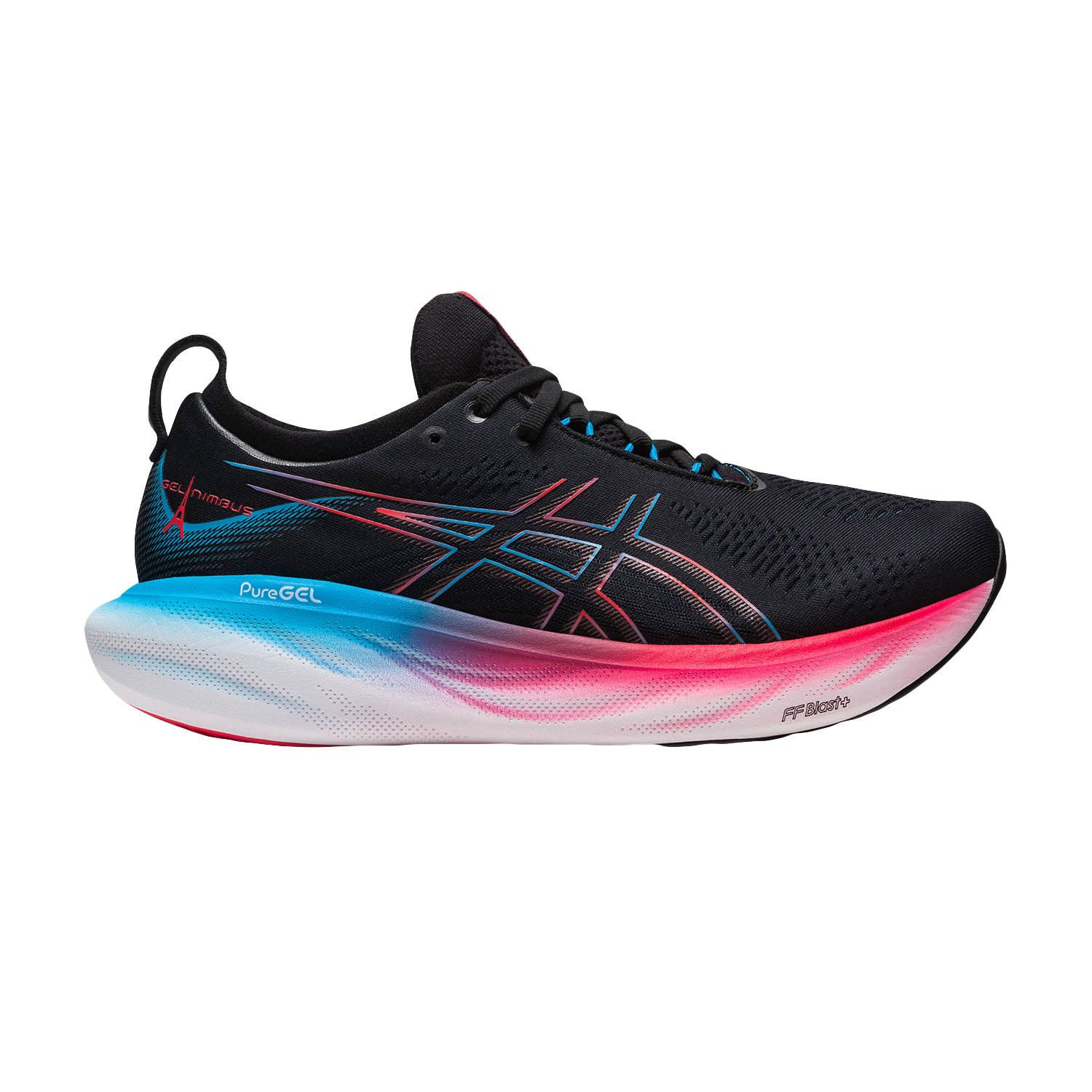 Asics Gel Nimbus 25 - Black/Electronic Red