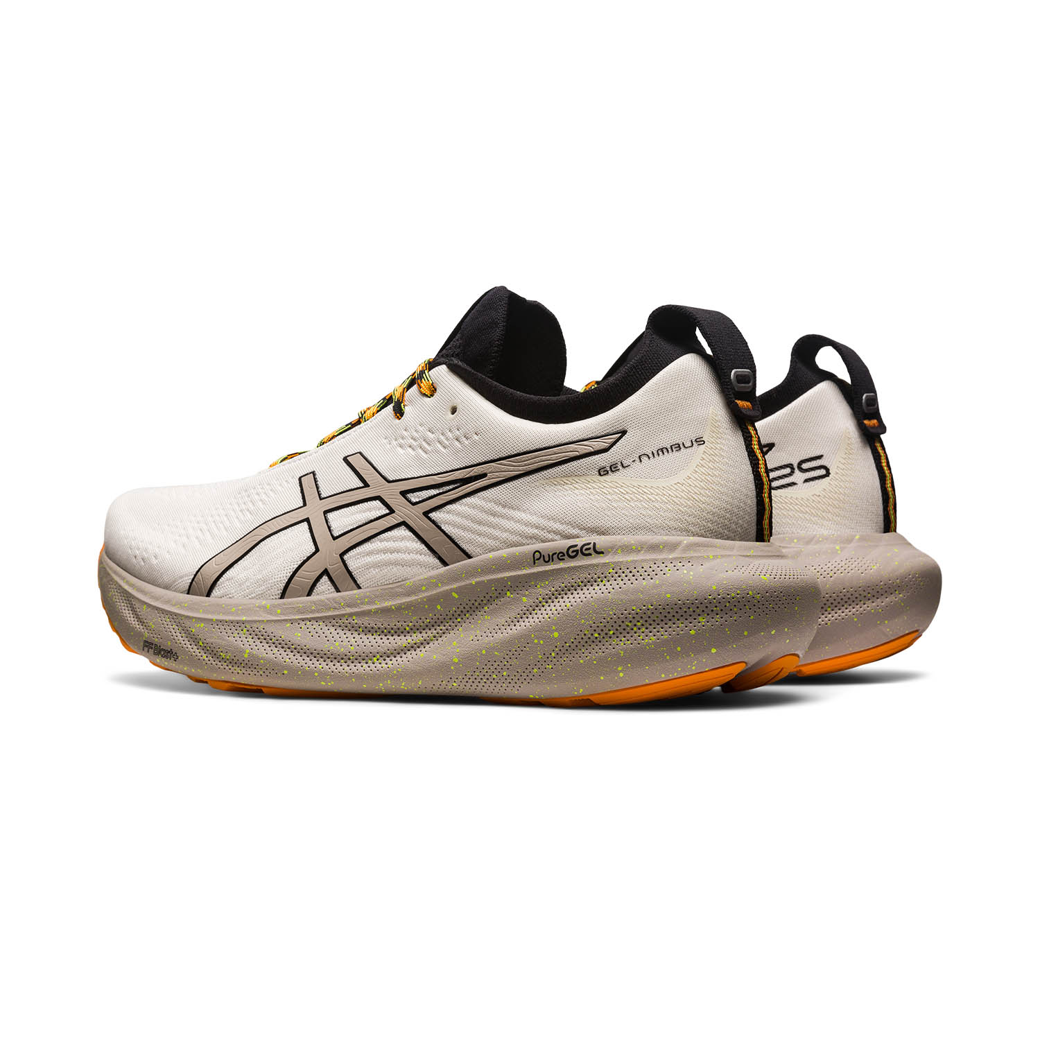  ASICS Men's Gel-Nimbus 25 Trail Shoes, 8, Nature Bathing/NEON  Lime