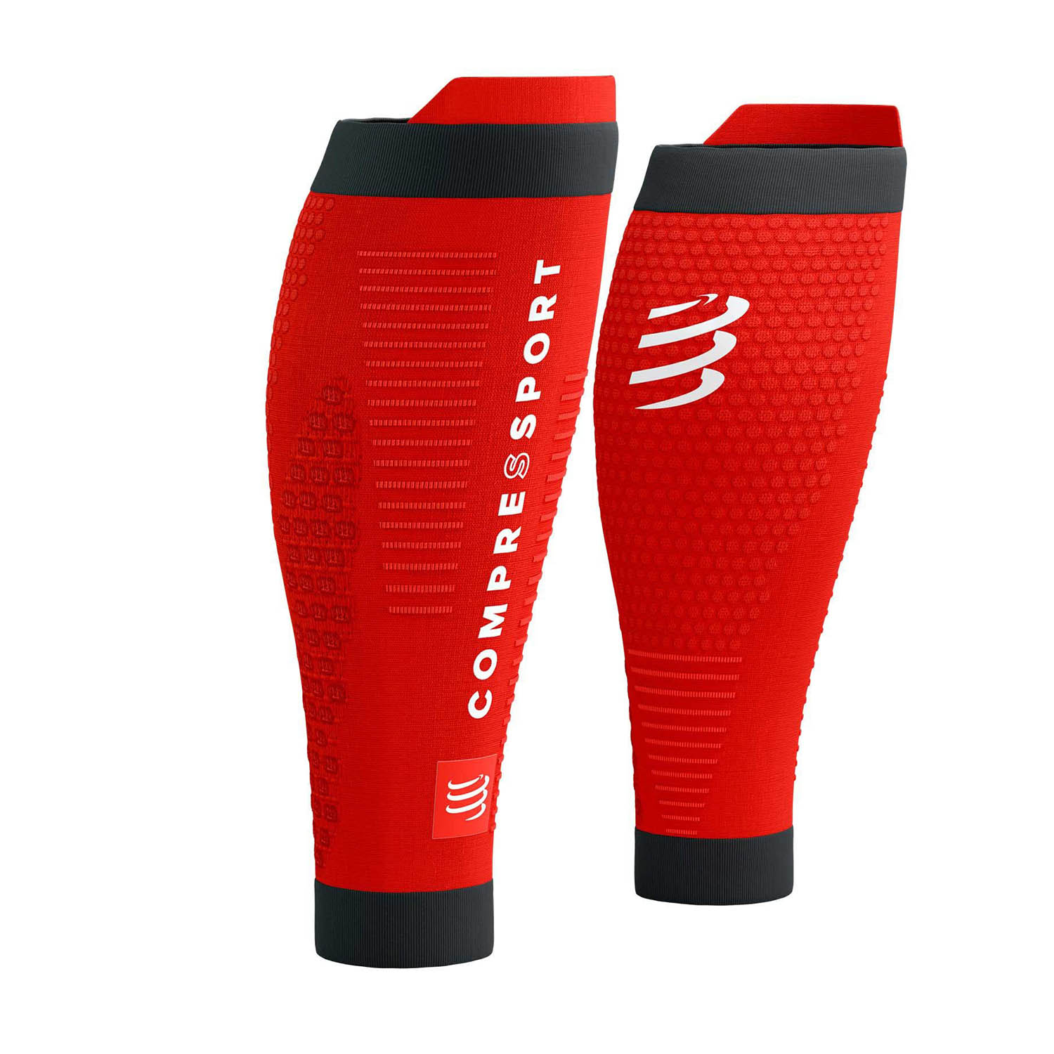 Compressport R2V3 Compression Calf Sleeves - Red/Black