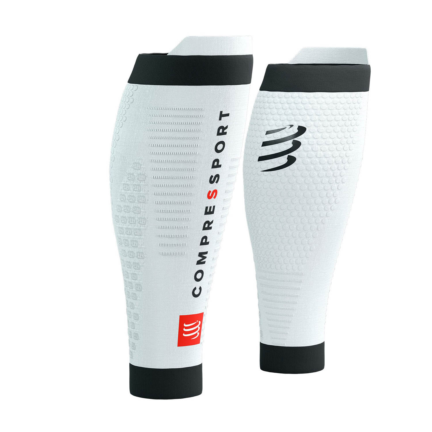 Compressport R2V3 Pantorrilleras de Compresión - White/Black