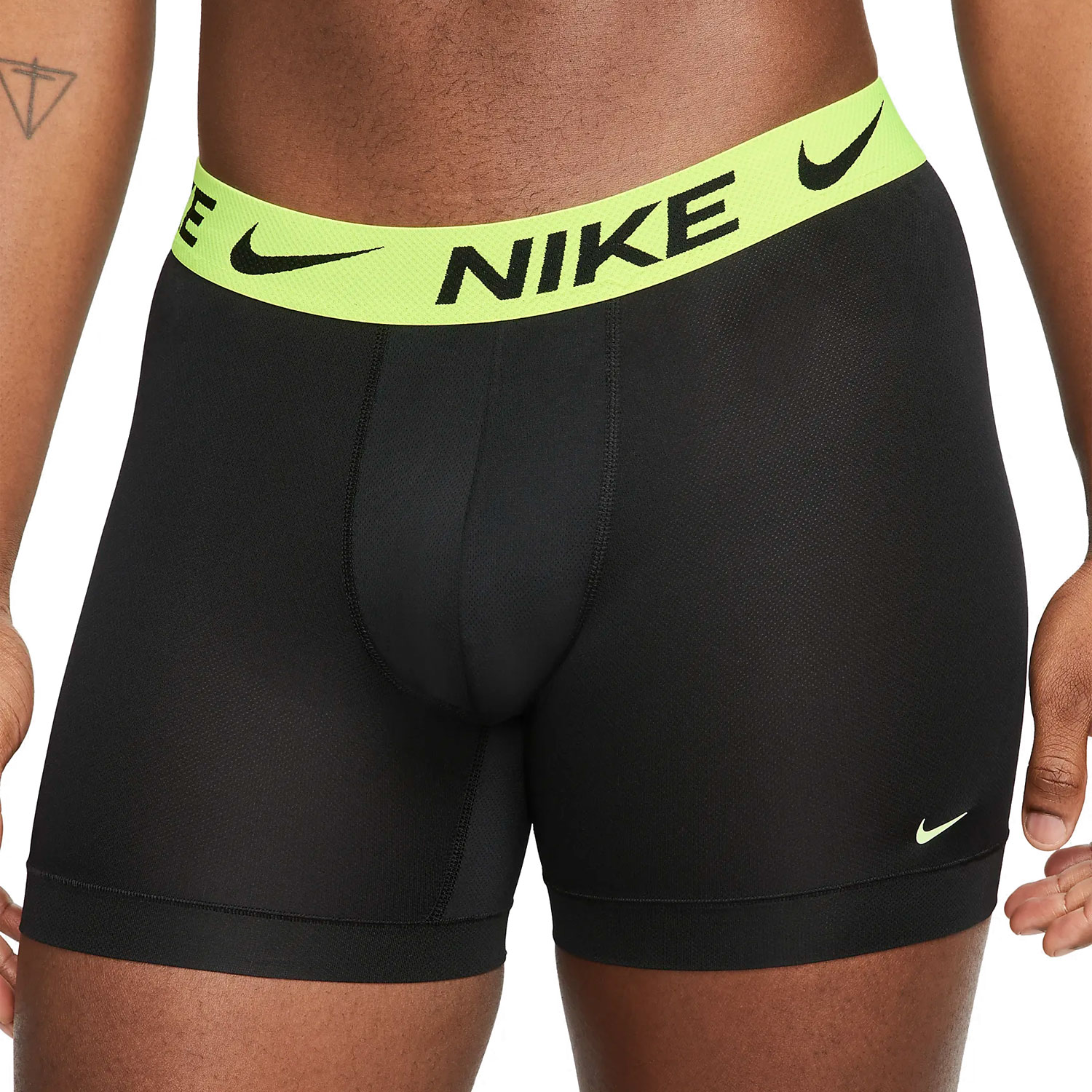 Nike Logo x 3 Men's Underwear Boxer - Black/Volt Wb