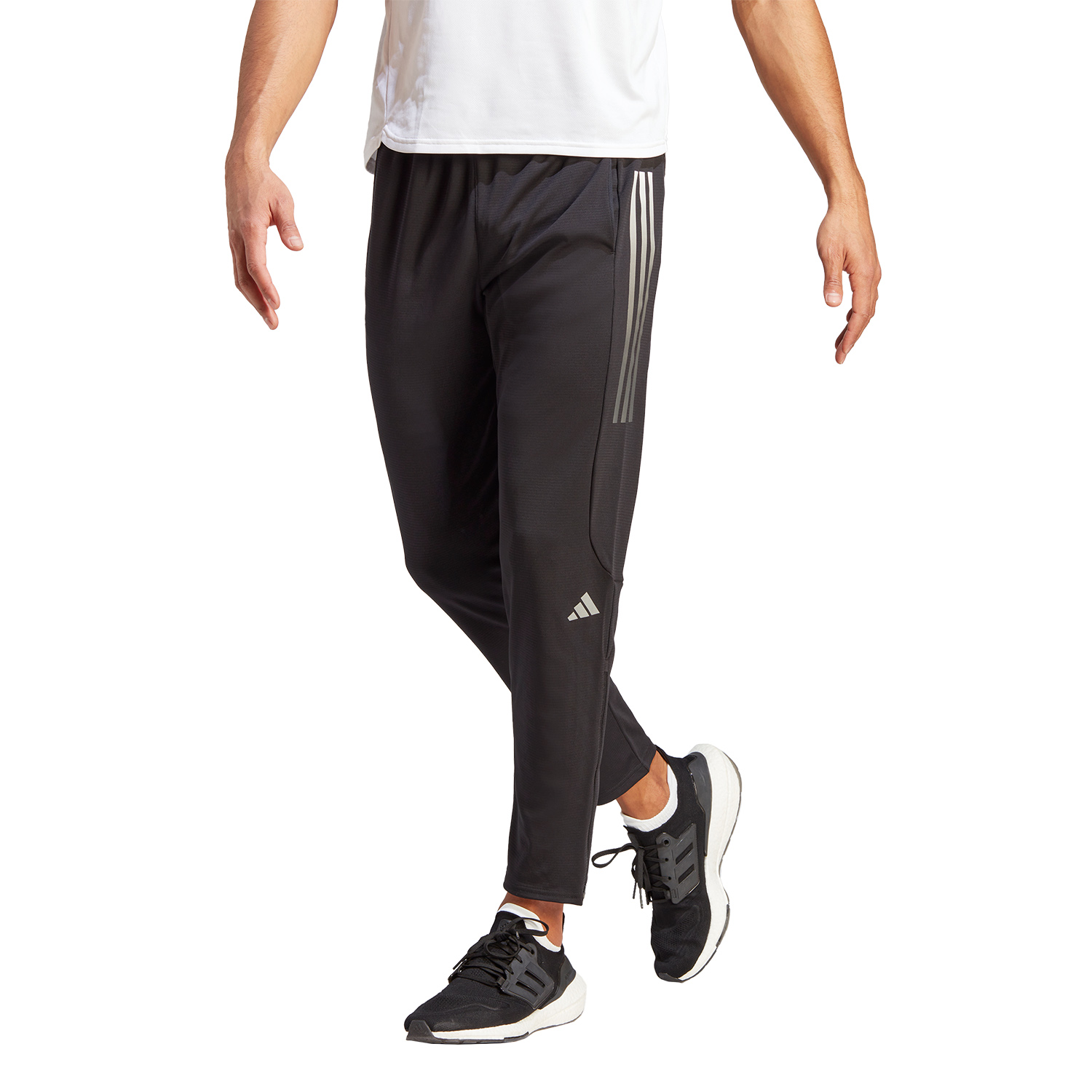 adidas Run Icons Men's Running Pants - Black/Lucid Pink