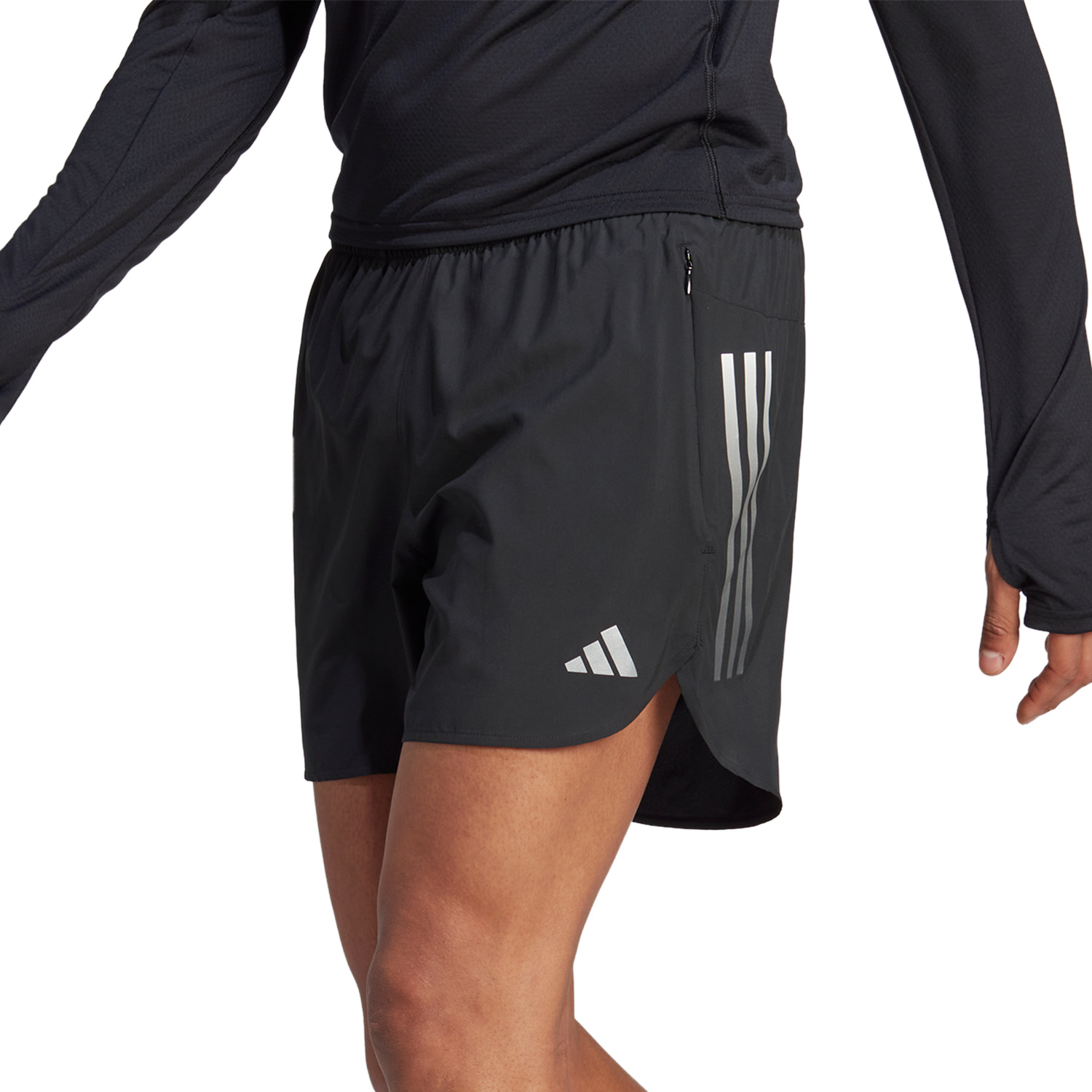 adidas Run Icons 5in Shorts - Black/Carbon