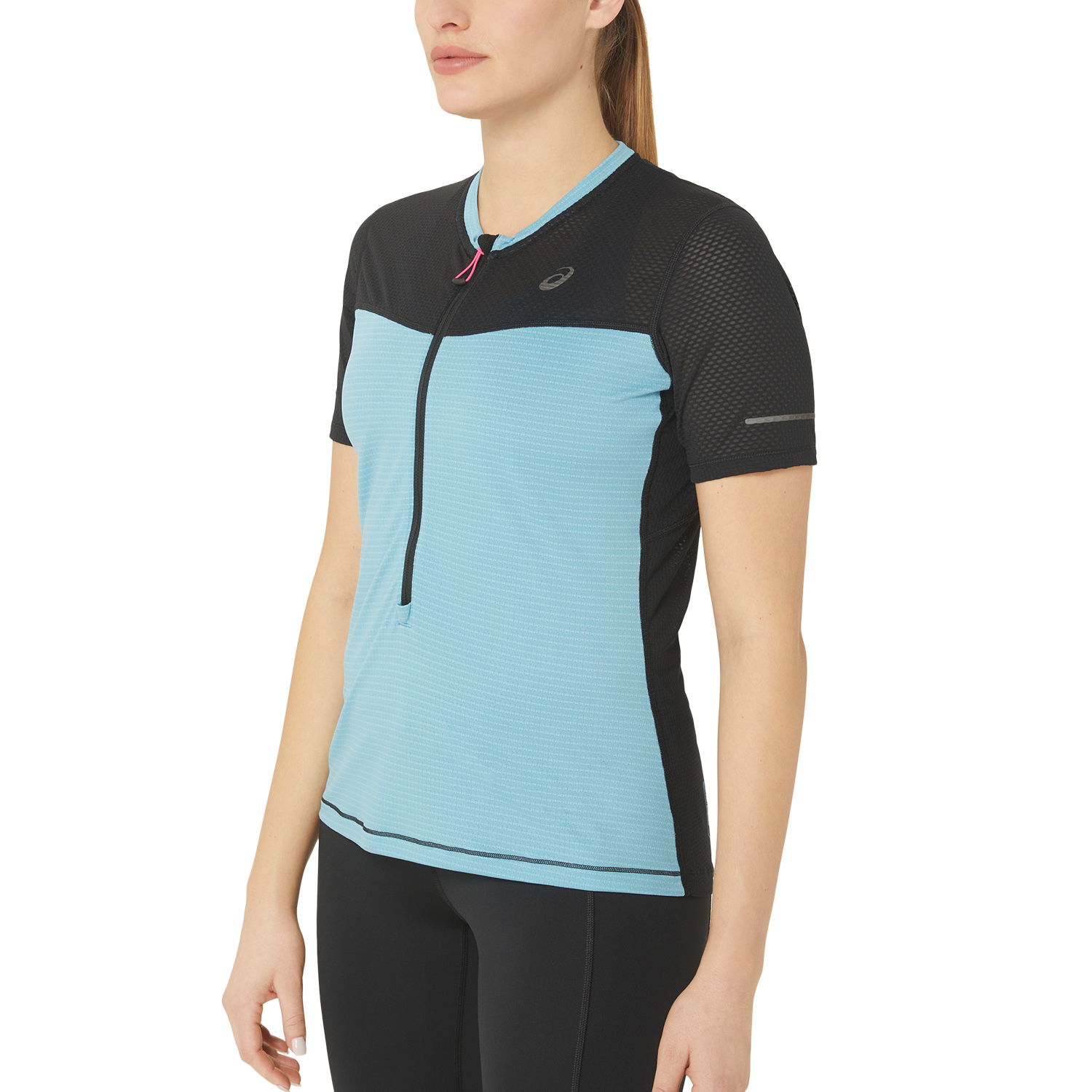 Asics Fujitrail Logo Camiseta - Performance Black/Gris Blue