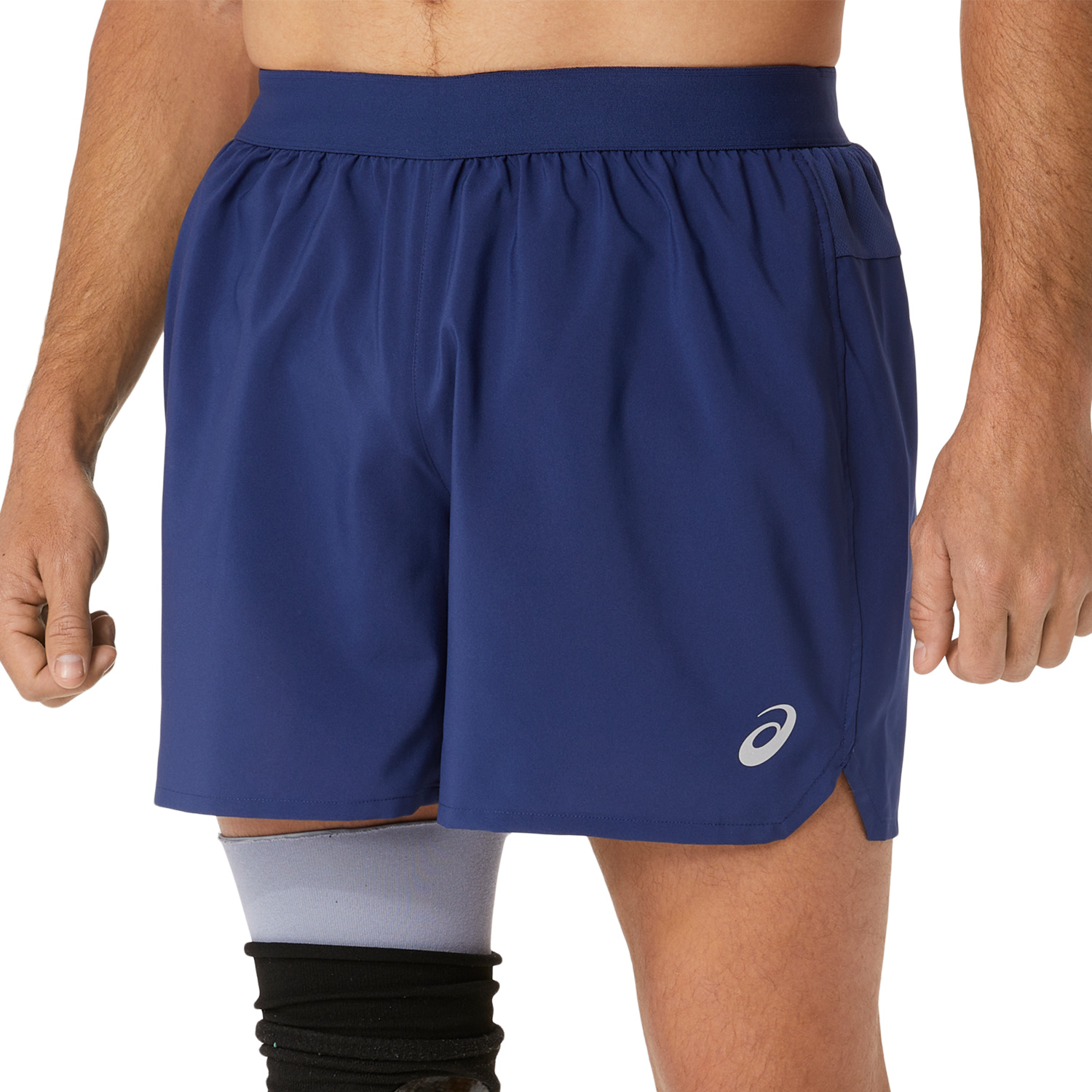 Asics Road 2 in 1 5in Men\'s Running Shorts - Deep Ocean