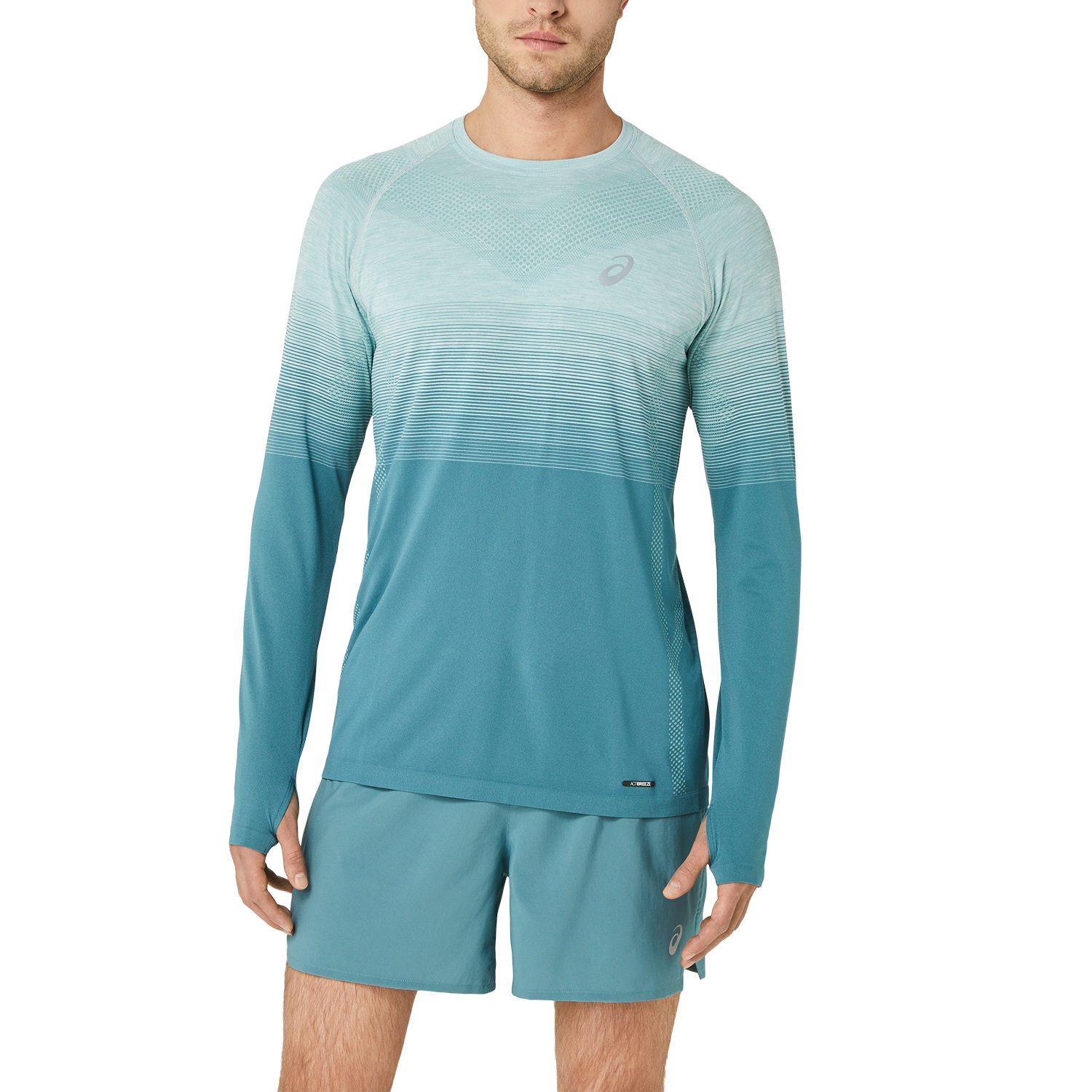 Asics Seamless Men\'s Running Shirt - Ocean Haze/Foggy Teal