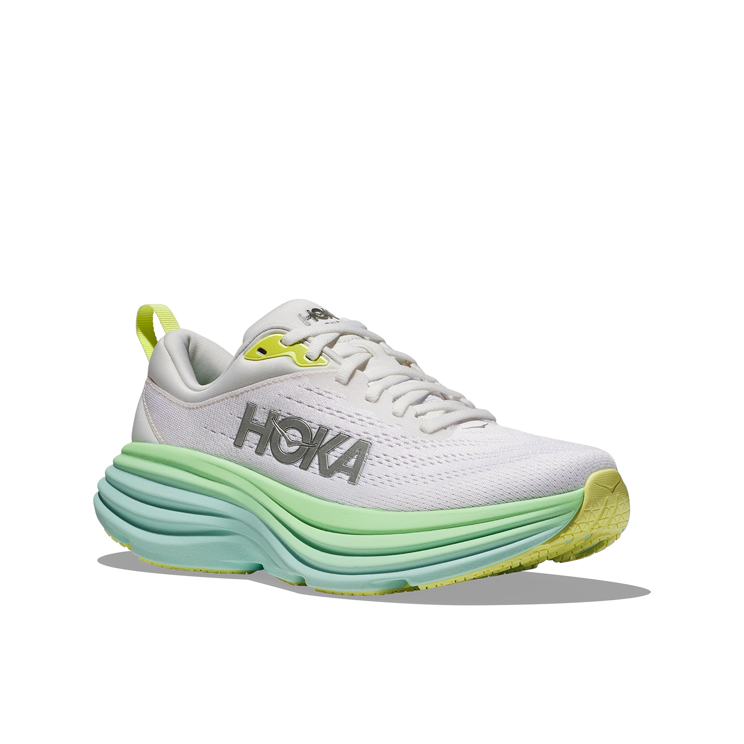 Hoka One One Bondi 8 Women's Running Shoes - Blanc De Blanc