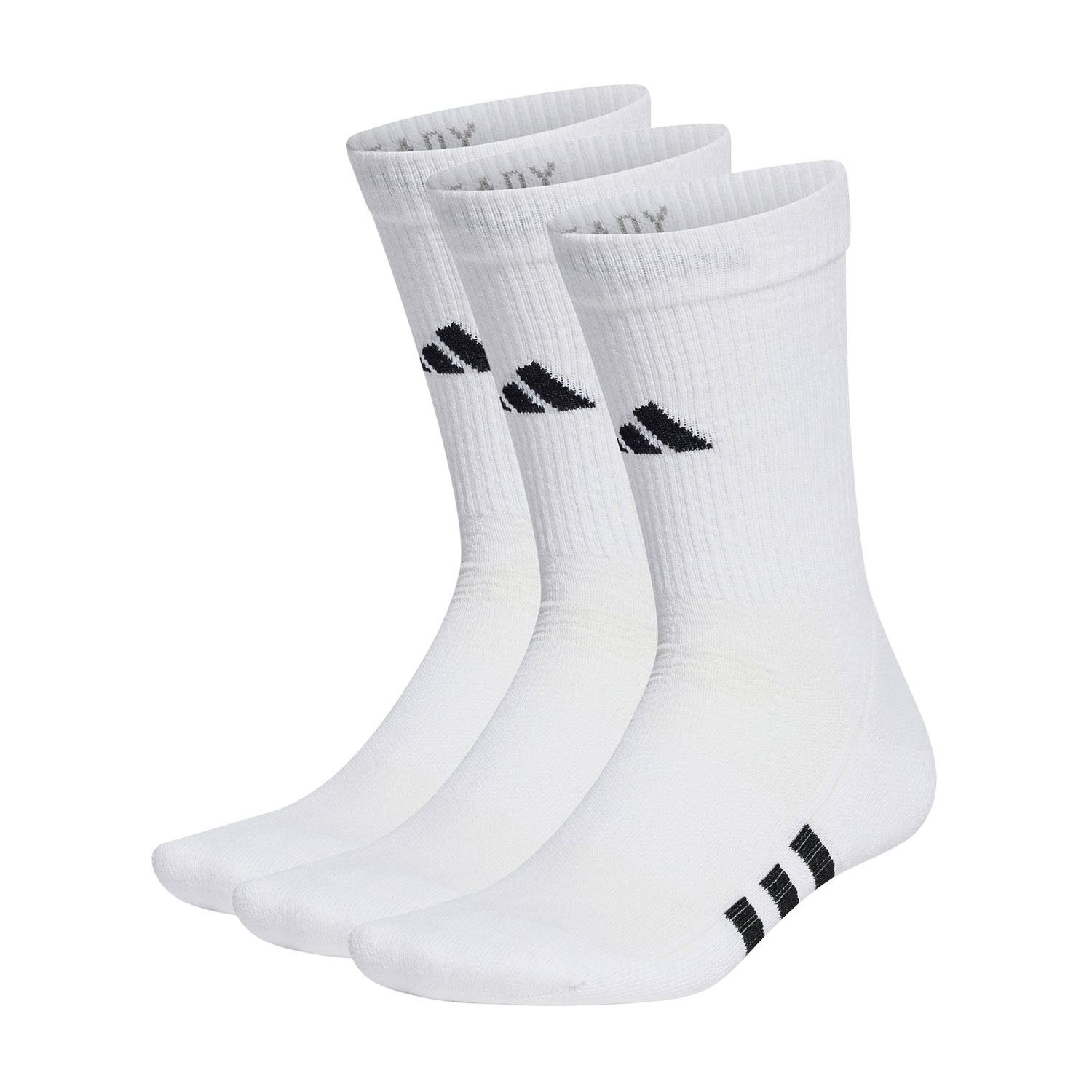 adidas Performance Cush Crew x 3 Running Socks - White