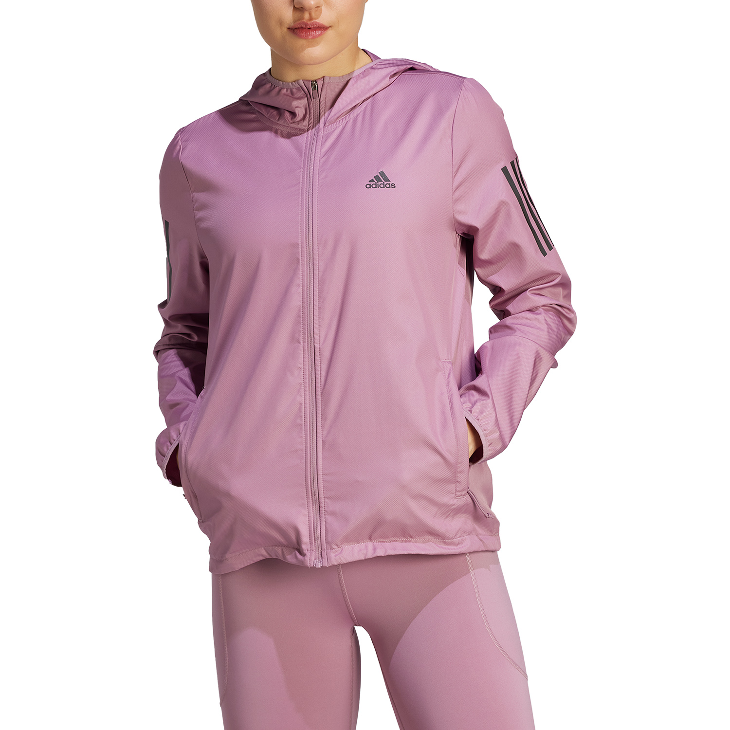 adidas Own The Run Windbreaker Chaqueta - Wonder Orchid