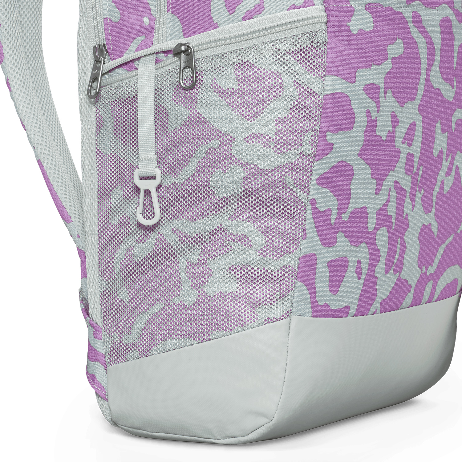 Nike Brasilia Printed Mochila - Light Silver/Rush Fuchsia/White