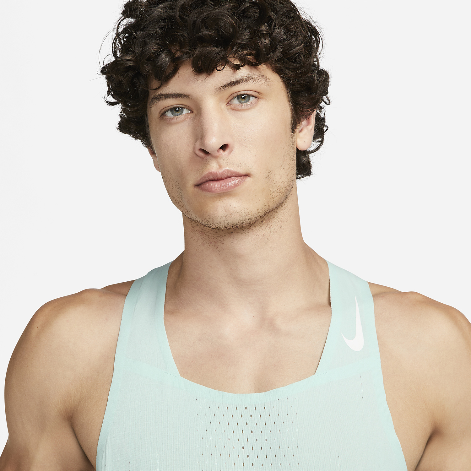 Nike Dri-FIT ADV AeroSwift Tank - Jade Ice/White