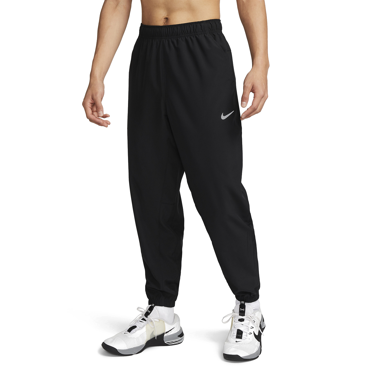 NIKE DRI-FIT FORM MEN'S FITNESS PANTS BLACK/BLACK/REFLECTIVE SILV