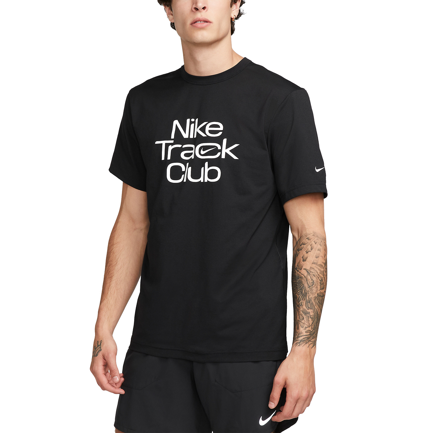 Nike Dri-FIT Hyverse Track Club T-Shirt - Black/Summit White