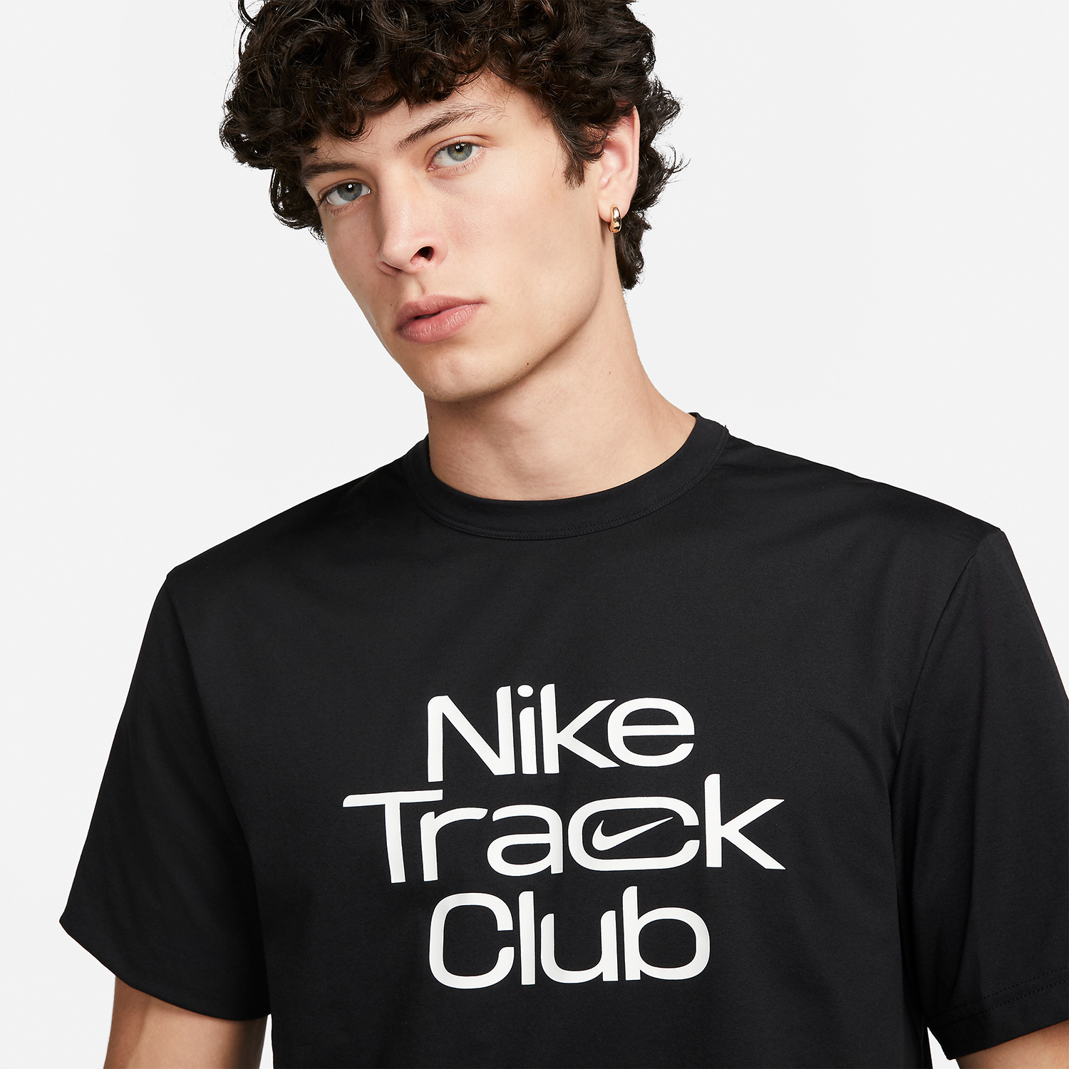 Nike Dri-FIT Hyverse Track Club Camiseta - Black/Summit White