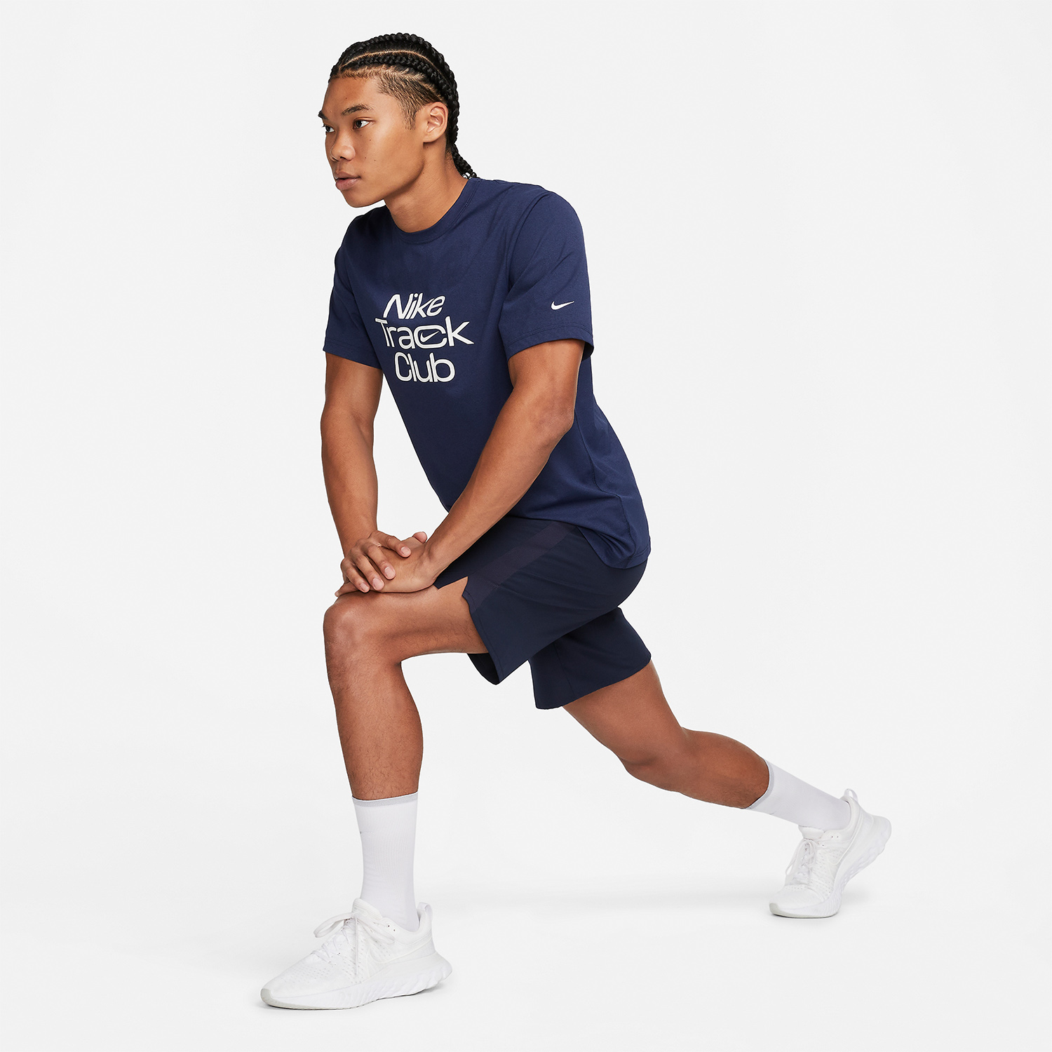 Nike Dri-FIT Hyverse Track Club Maglietta - Midnight Navy/Summit White