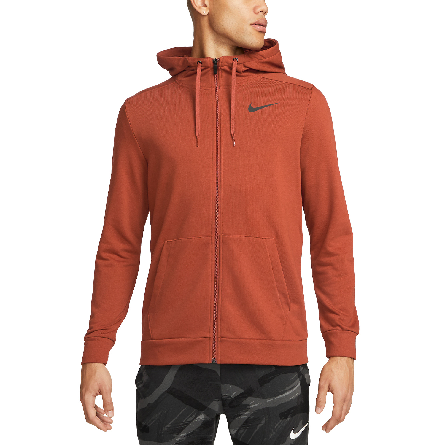 Nike Dri-FIT Logo Sudadera - Rugged Orange/Black