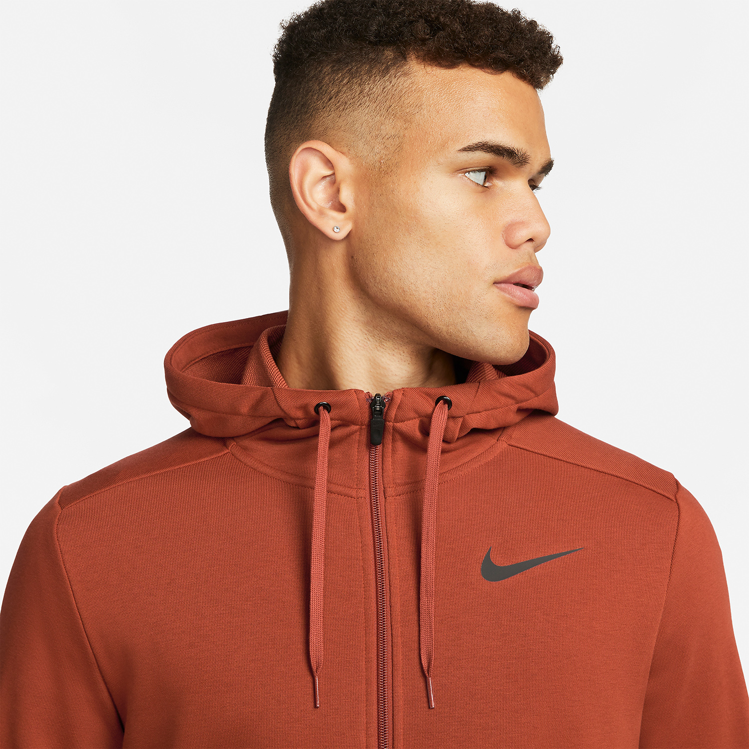 Nike Dri-FIT Logo Felpa - Rugged Orange/Black