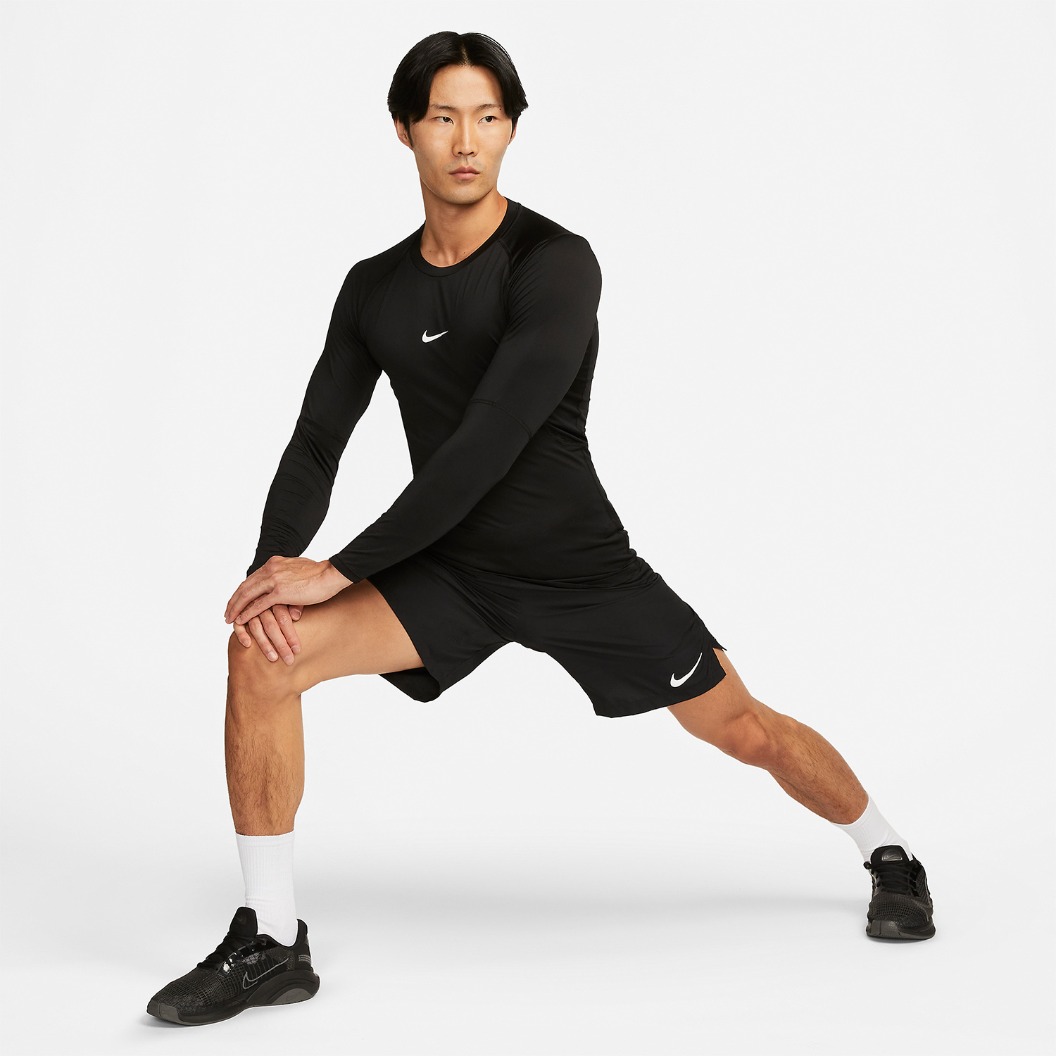 Nike Dri-FIT Logo Mens Training Shirt - Black/White