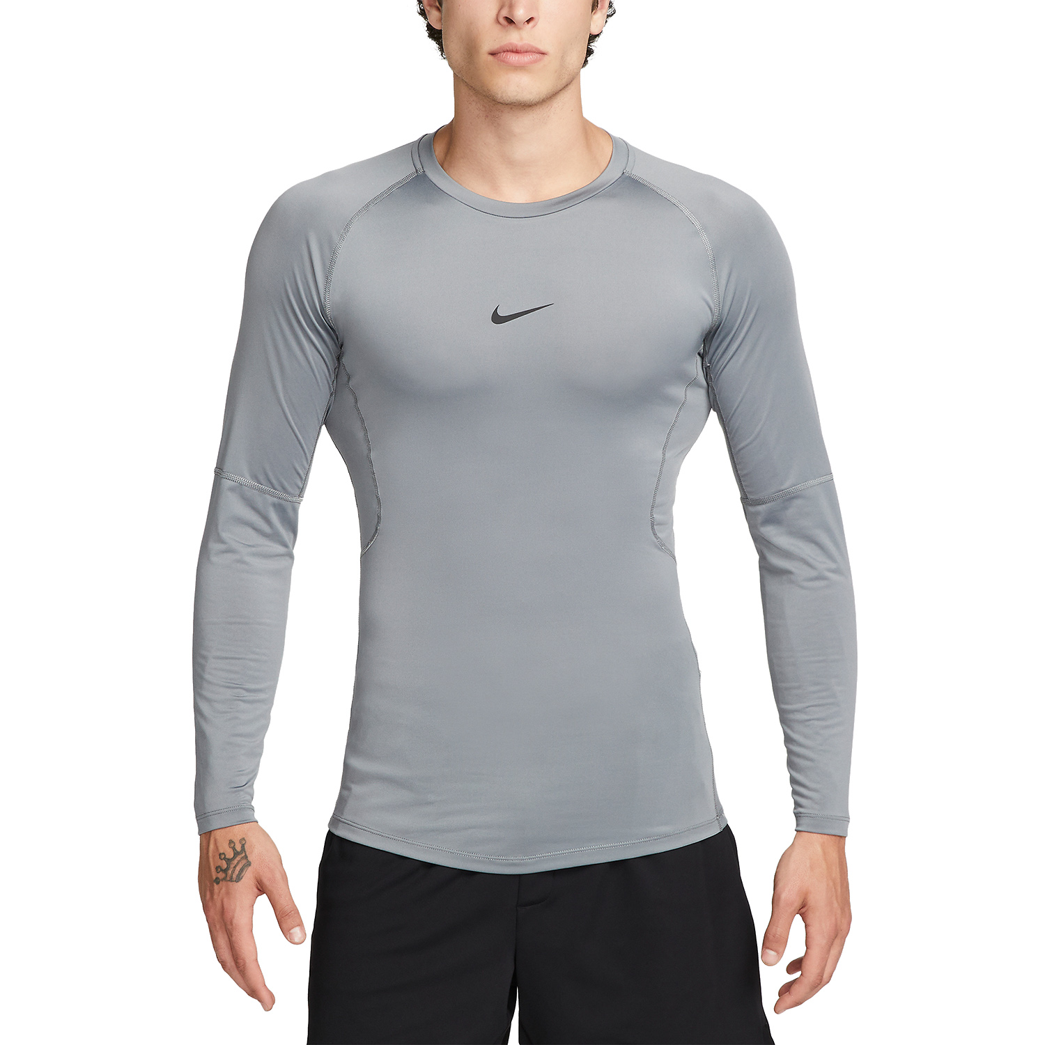 Nike Dri-FIT Logo Shirt - Smoke Grey/Black