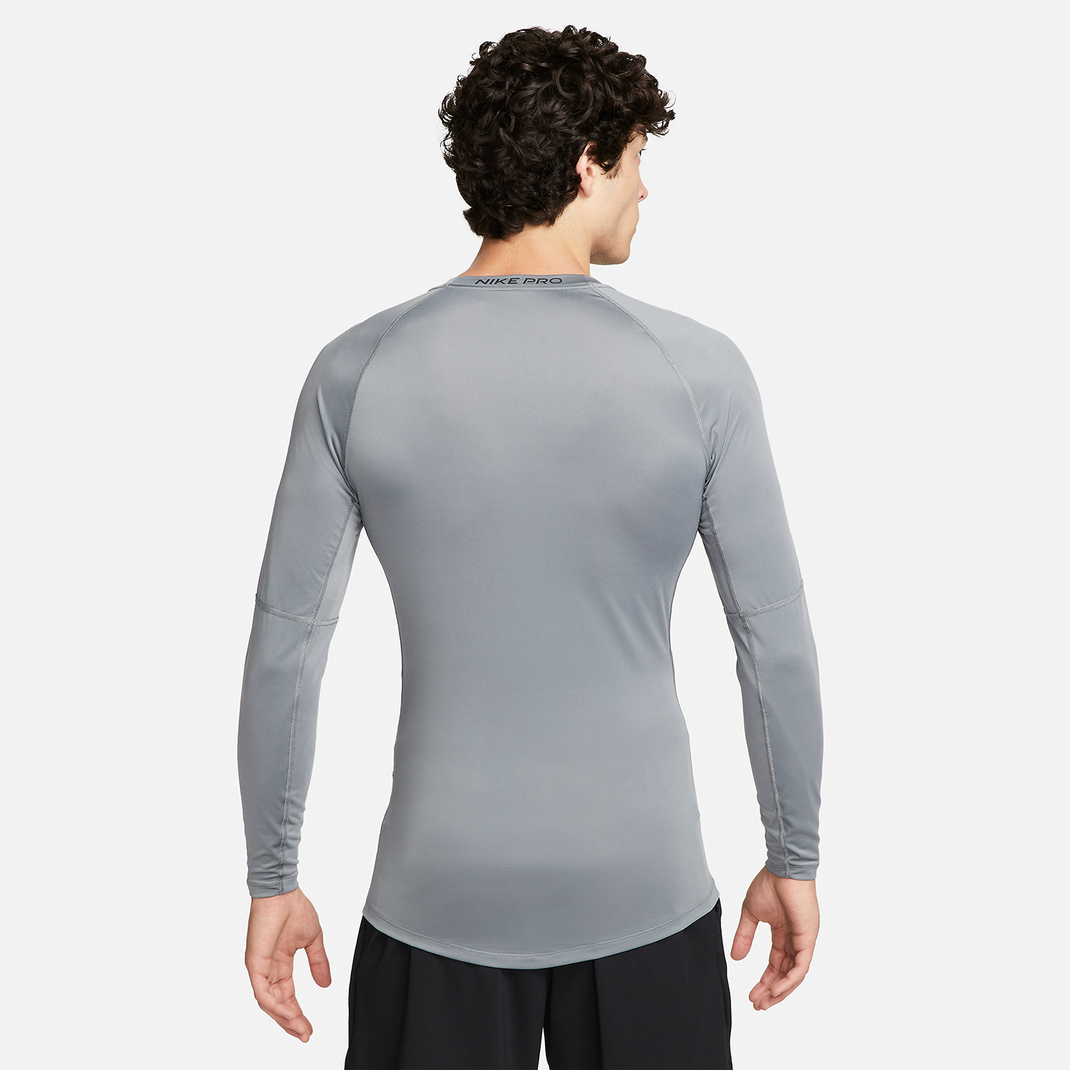 Nike Dri-FIT Logo Men's Training Shirt - Smoke Grey/Black