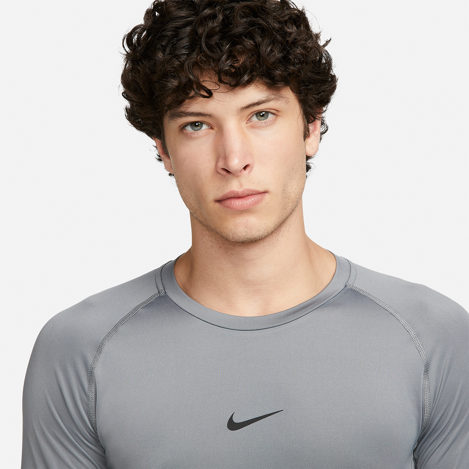 Nike Dri-FIT Logo Shirt - Smoke Grey/Black